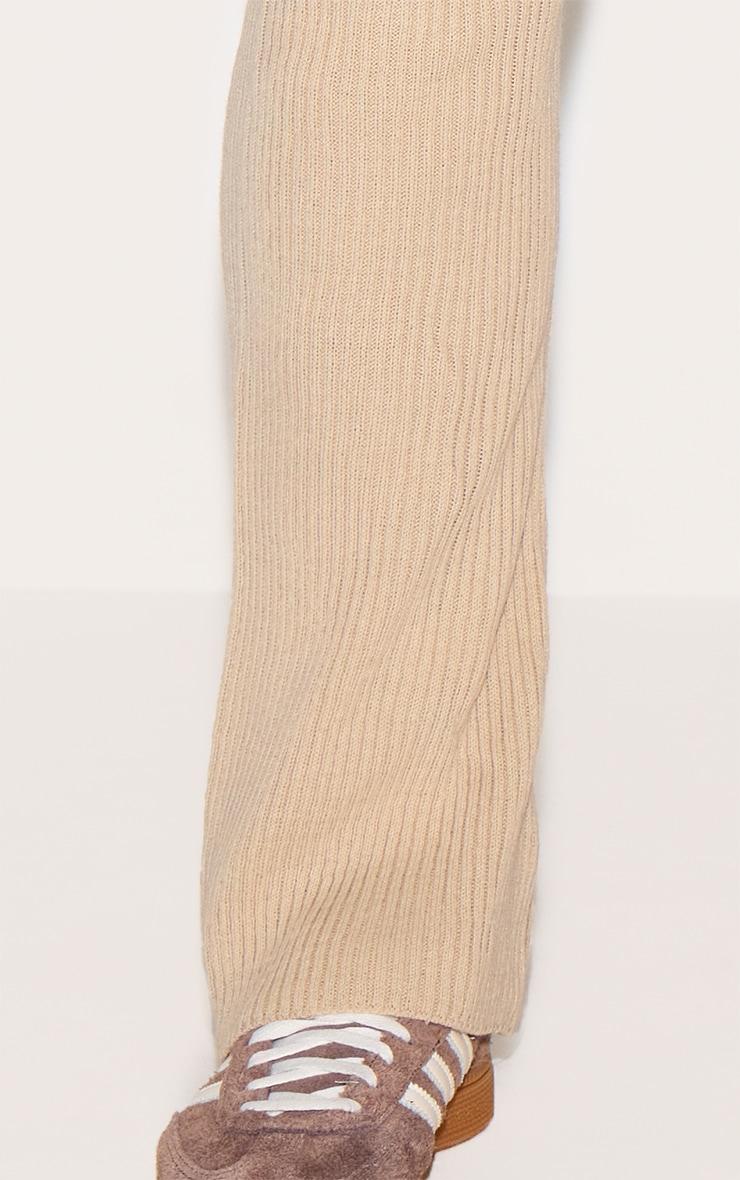 Maternity Oatmeal Rib Knit Flared Pants Product Image