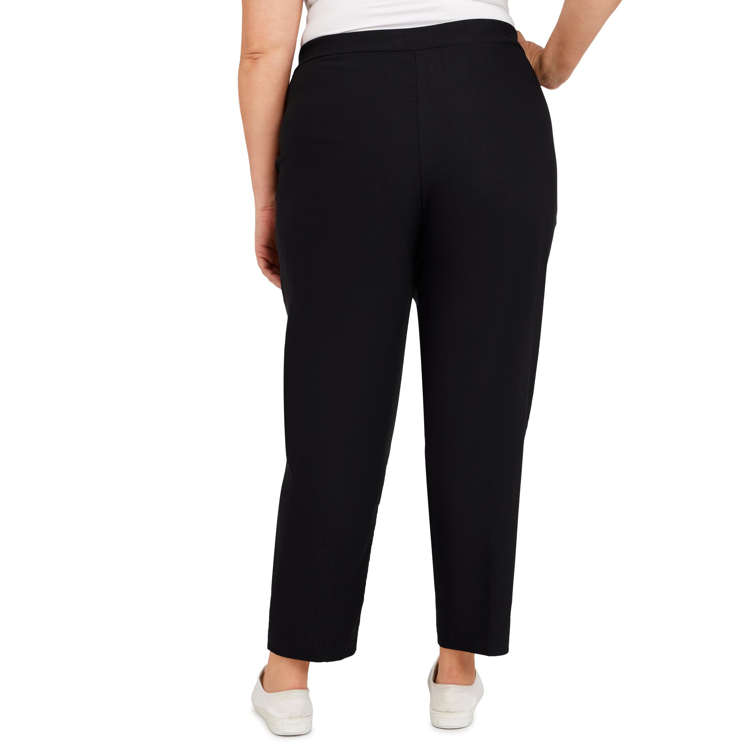 Alfred Dunner Plus Classic Allure Fit Proportioned Pant with Elastic Comfort Waistband Short Length Product Image