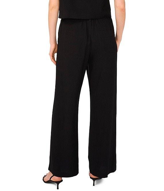 Vince Camuto Coordinating Woven Belted Straight Leg Pants Product Image