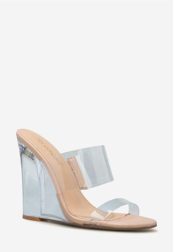 JustFab Margaux Platform Loafer Pump Womens Black/ White Size 8.5 Product Image