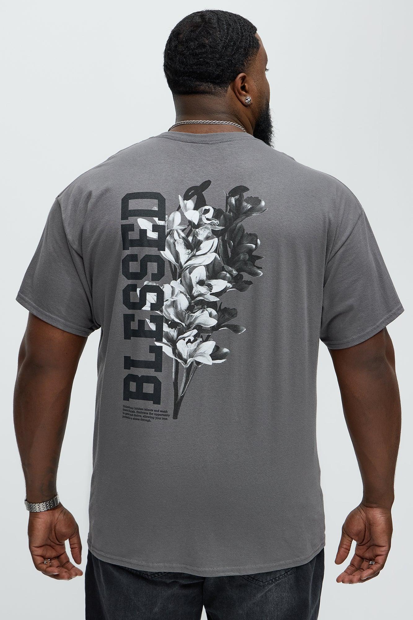 Blessed And Growing Short Sleeve Tee - Charcoal Male Product Image