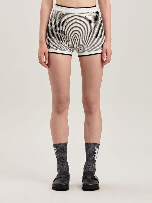 PALMS JACQUARD KNIT SHORTS OFF WHITE - B Product Image
