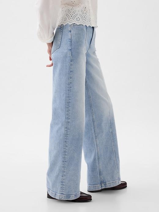 High Rise Stride Wide-Leg Jeans Product Image