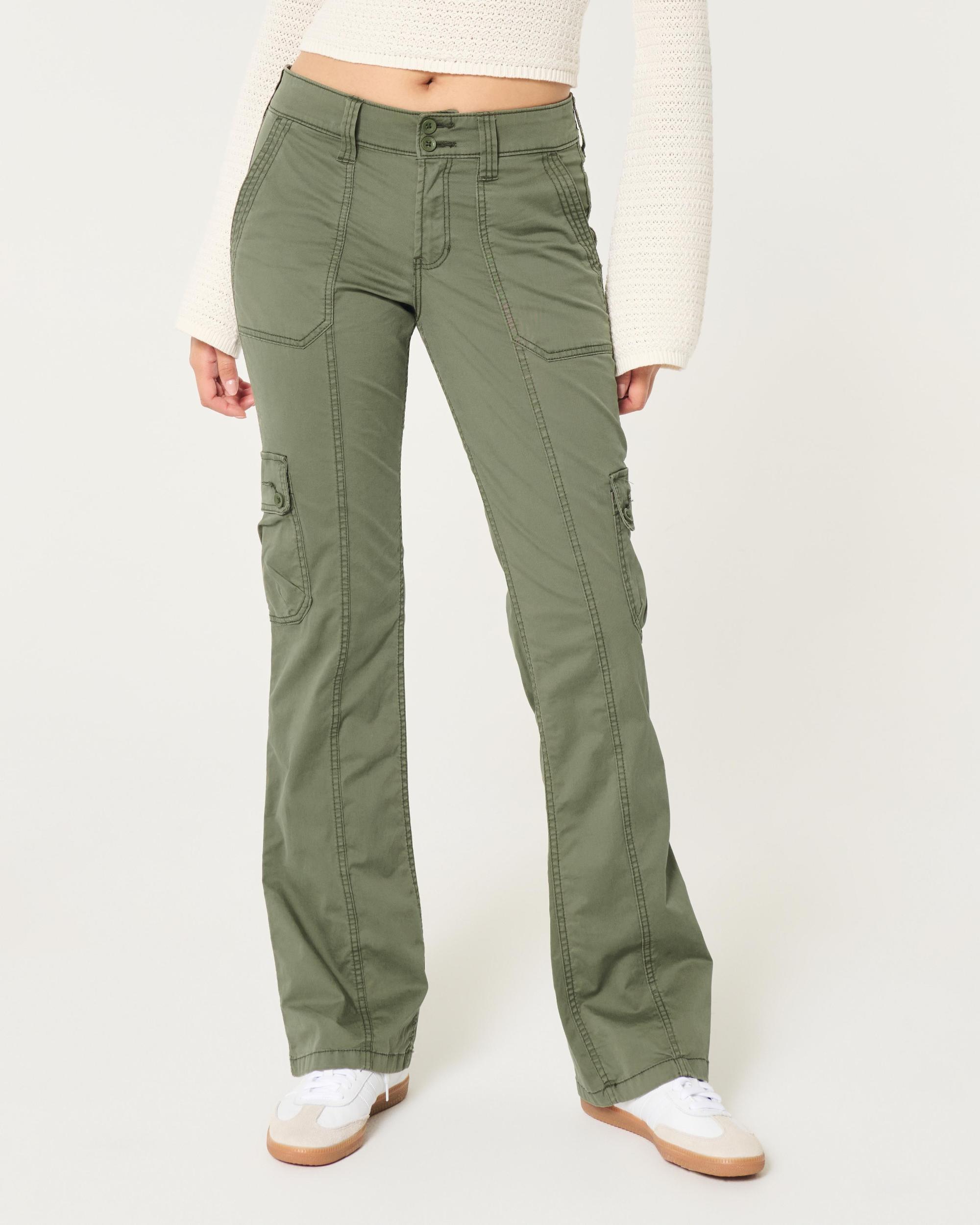 Mid-Rise Relaxed Cargo Boot Pants Product Image