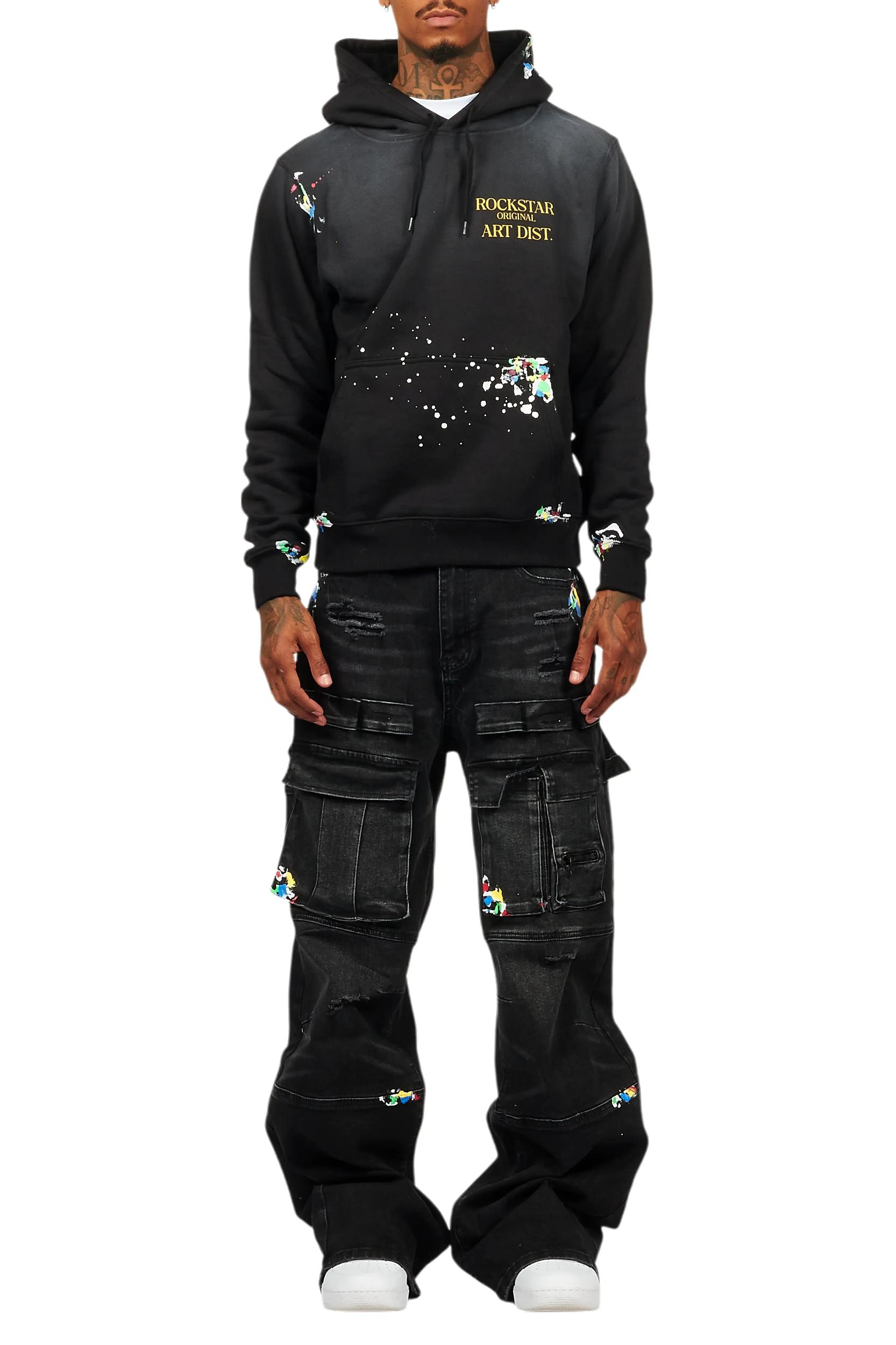 Art Dist Black Hoodie/Baggy Fit Jean Bundle Male Product Image
