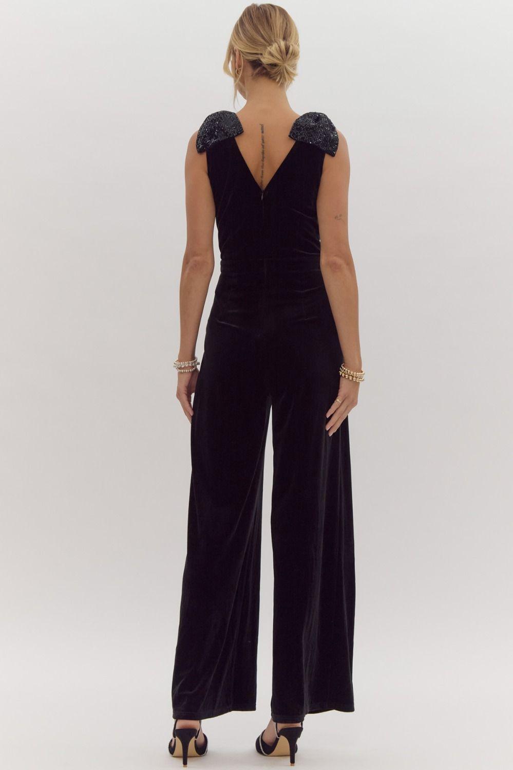 Embellished in Velvet Jumpsuit Product Image