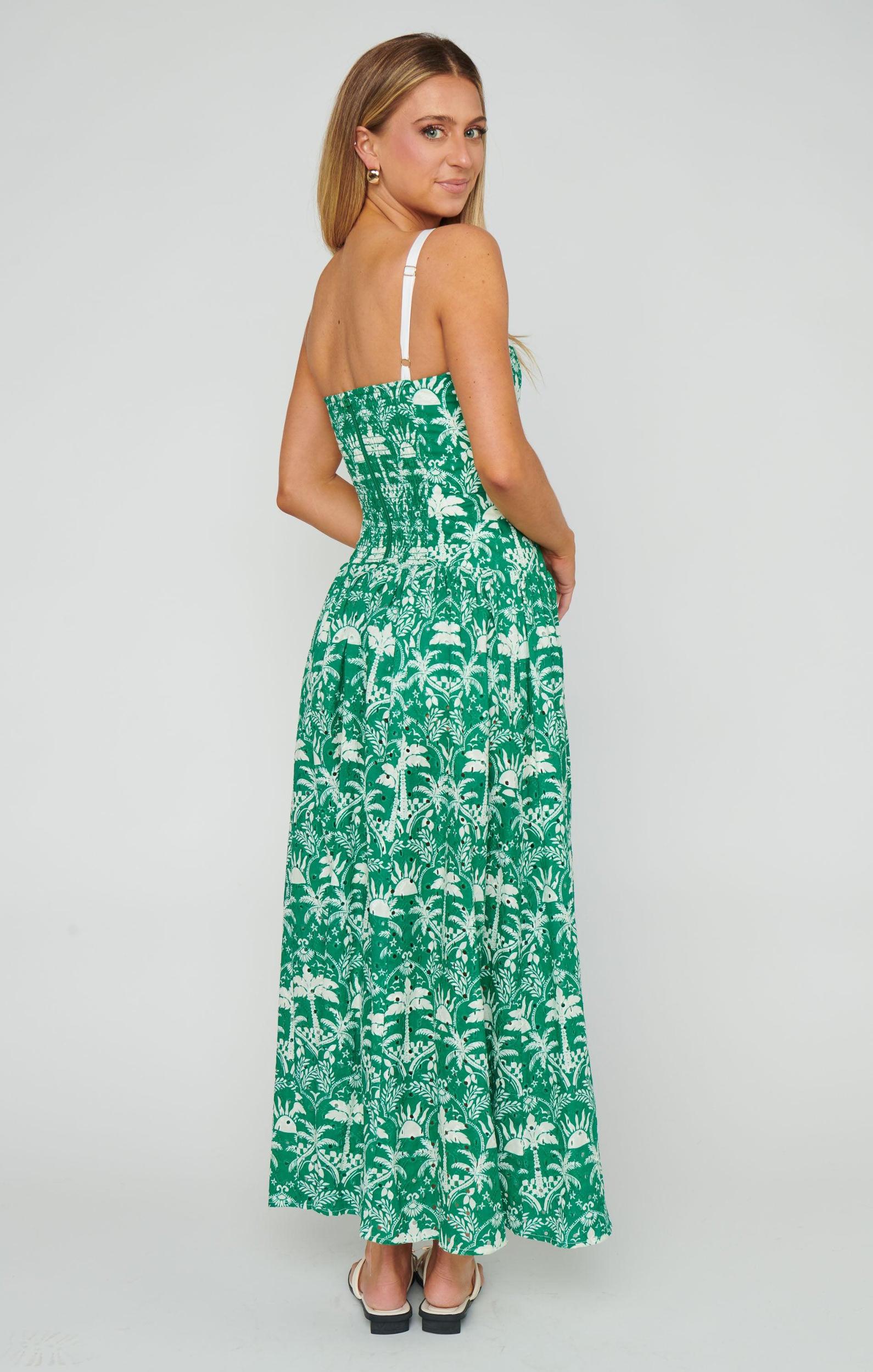 Hepburn Midi Dress ~ Tiki Palms Product Image