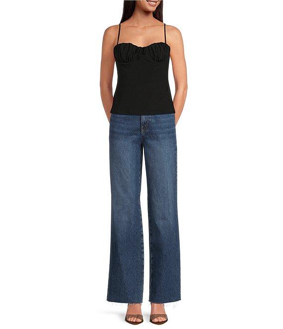 Gianni Bini Marilyn Matte Jersey Ruched Sweetheart Neck Sleeveless Cami Top Product Image