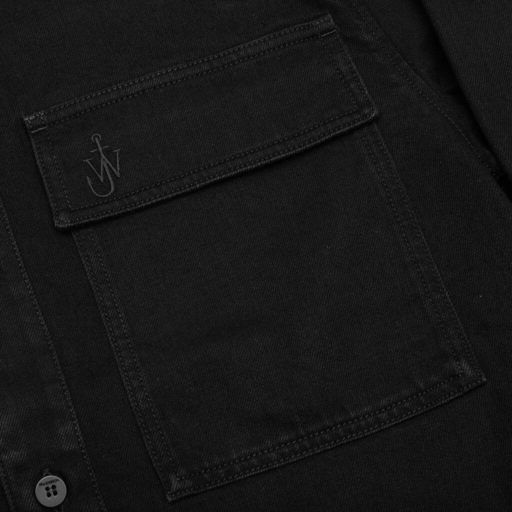 Patchwork Overshirt - Black Male Product Image