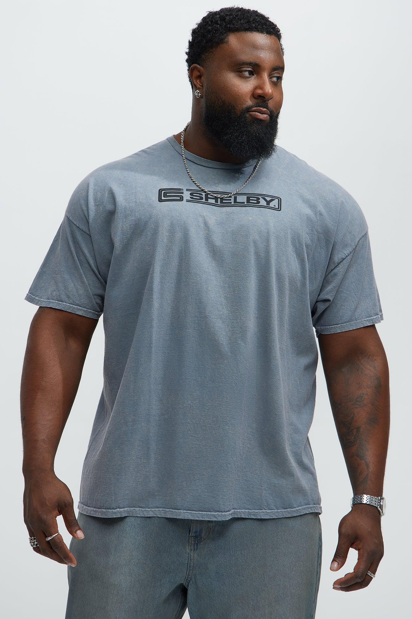 Shelby Mustang Short Sleeve Tee - Grey Male Product Image