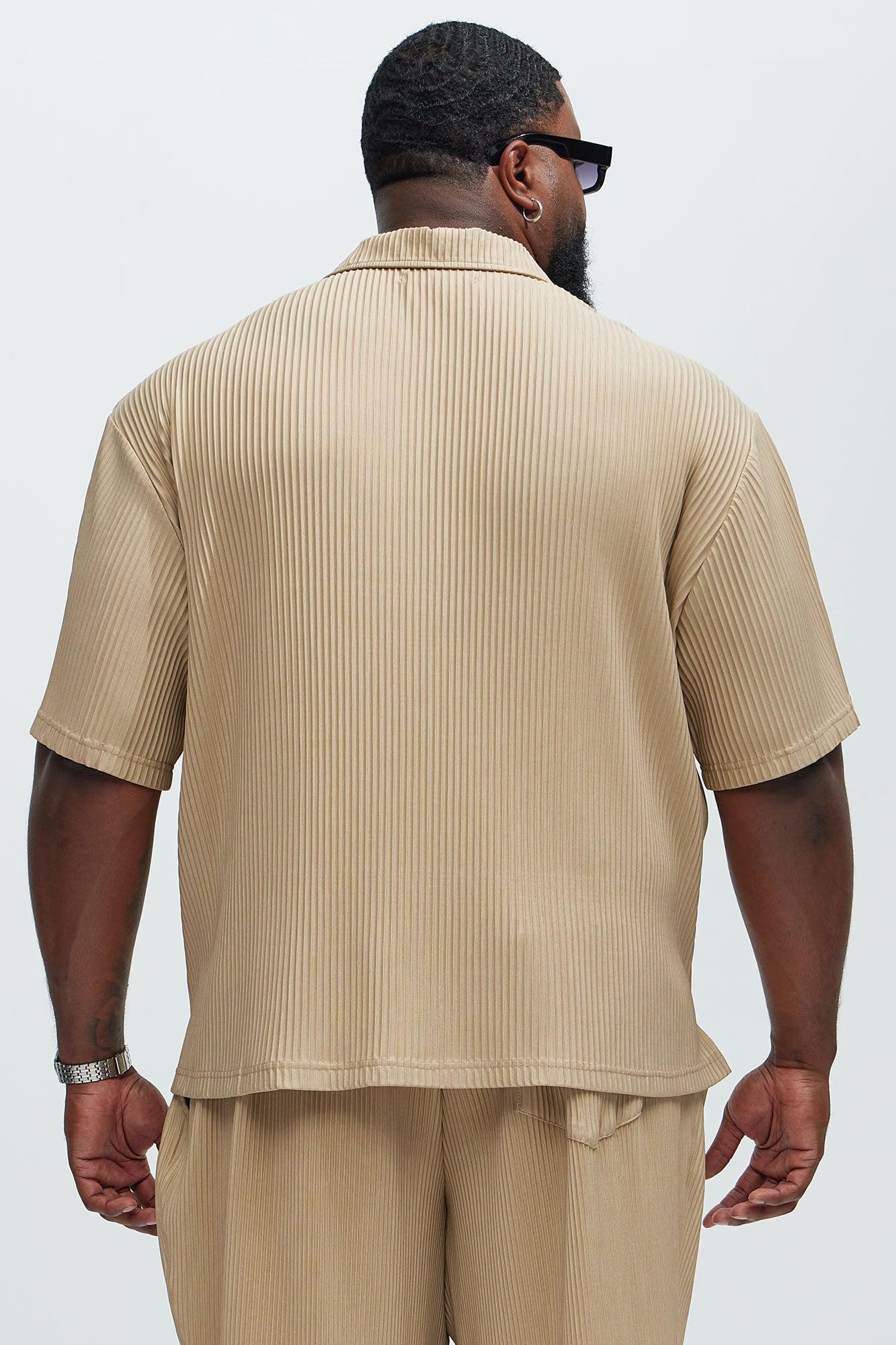 Potential Pleated Shirt - Tan Product Image