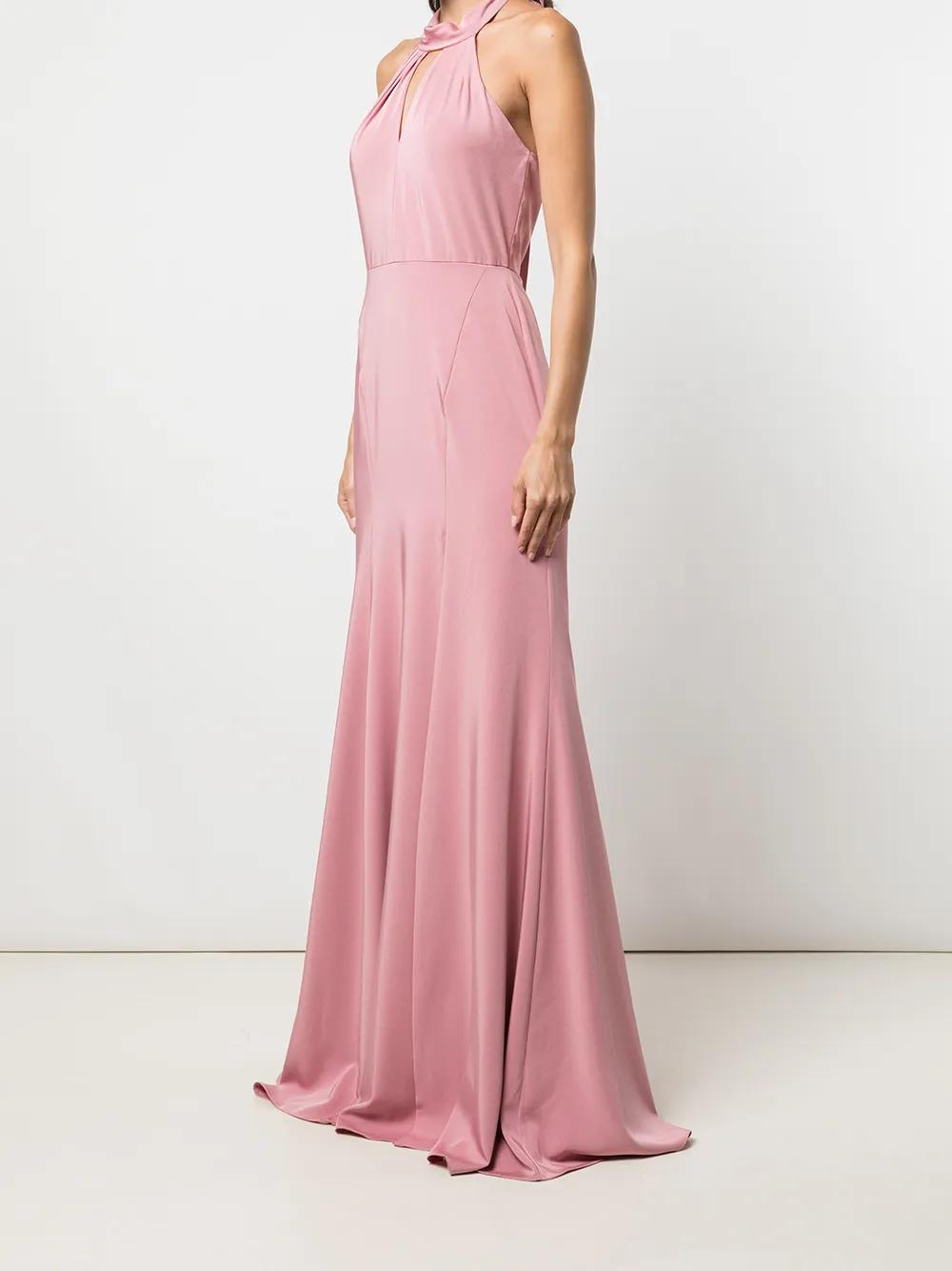 keyhole-detail floor-length gown Product Image