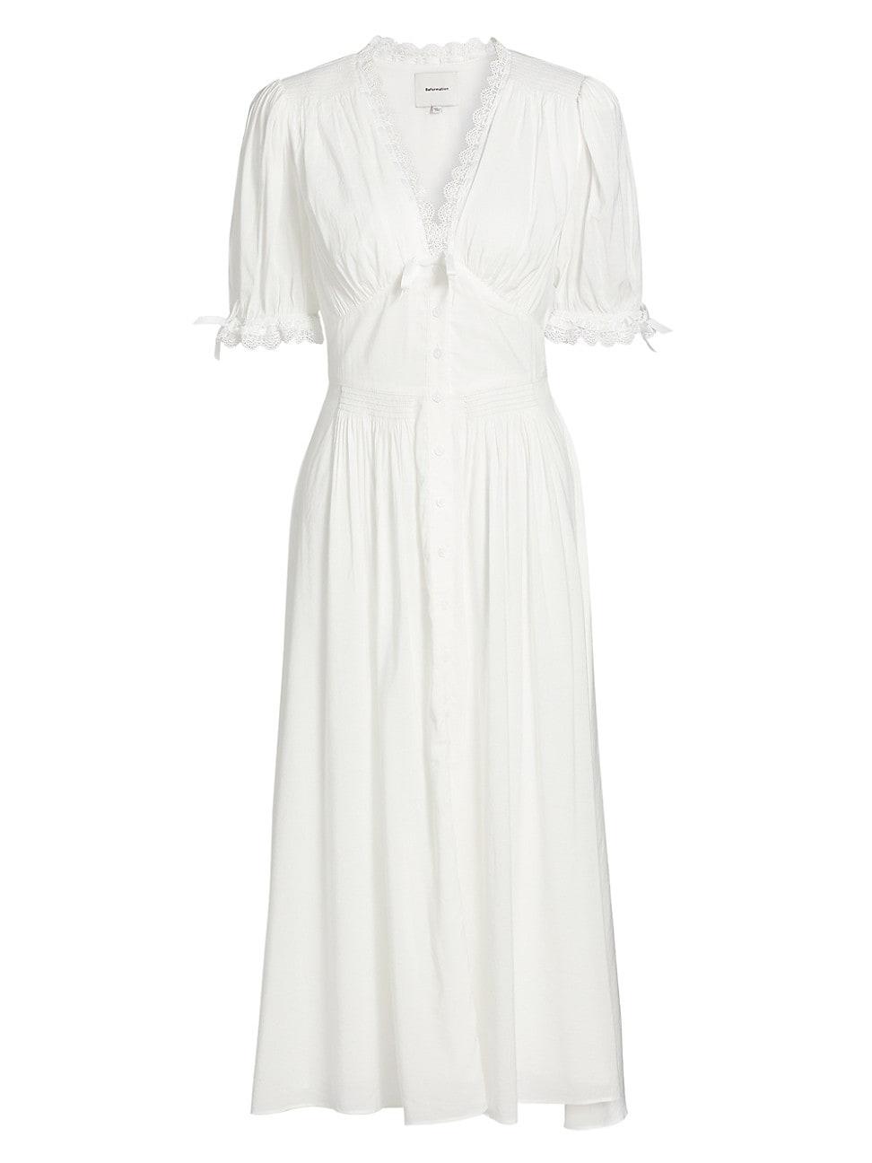 Womens Ketra Cotton Voile Midi-Dress Product Image