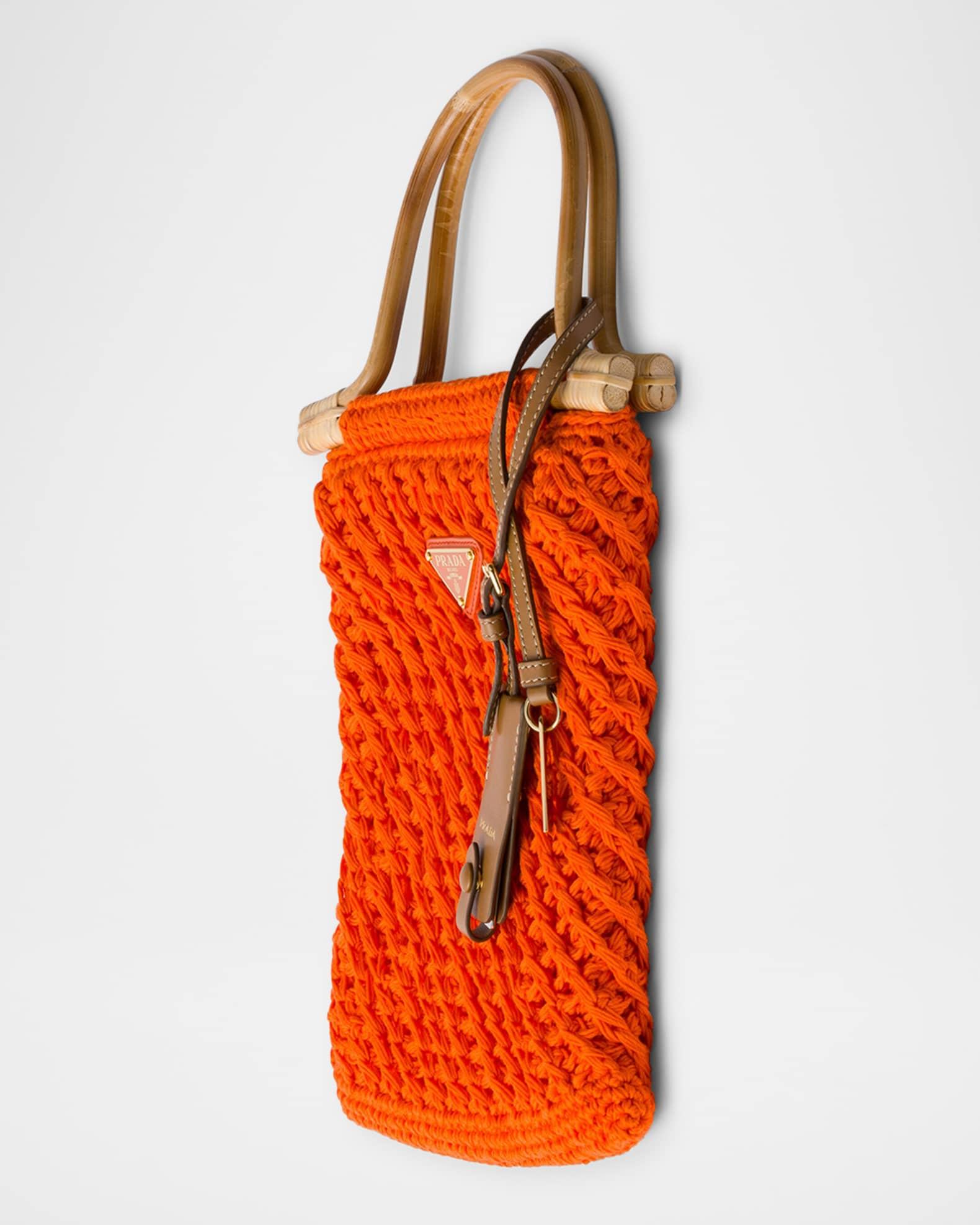 Cotton Crochet Mini Top-Handle Bag Product Image