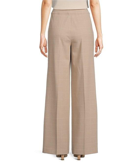 Calvin Klein Windowpane Wide Leg Pants Product Image