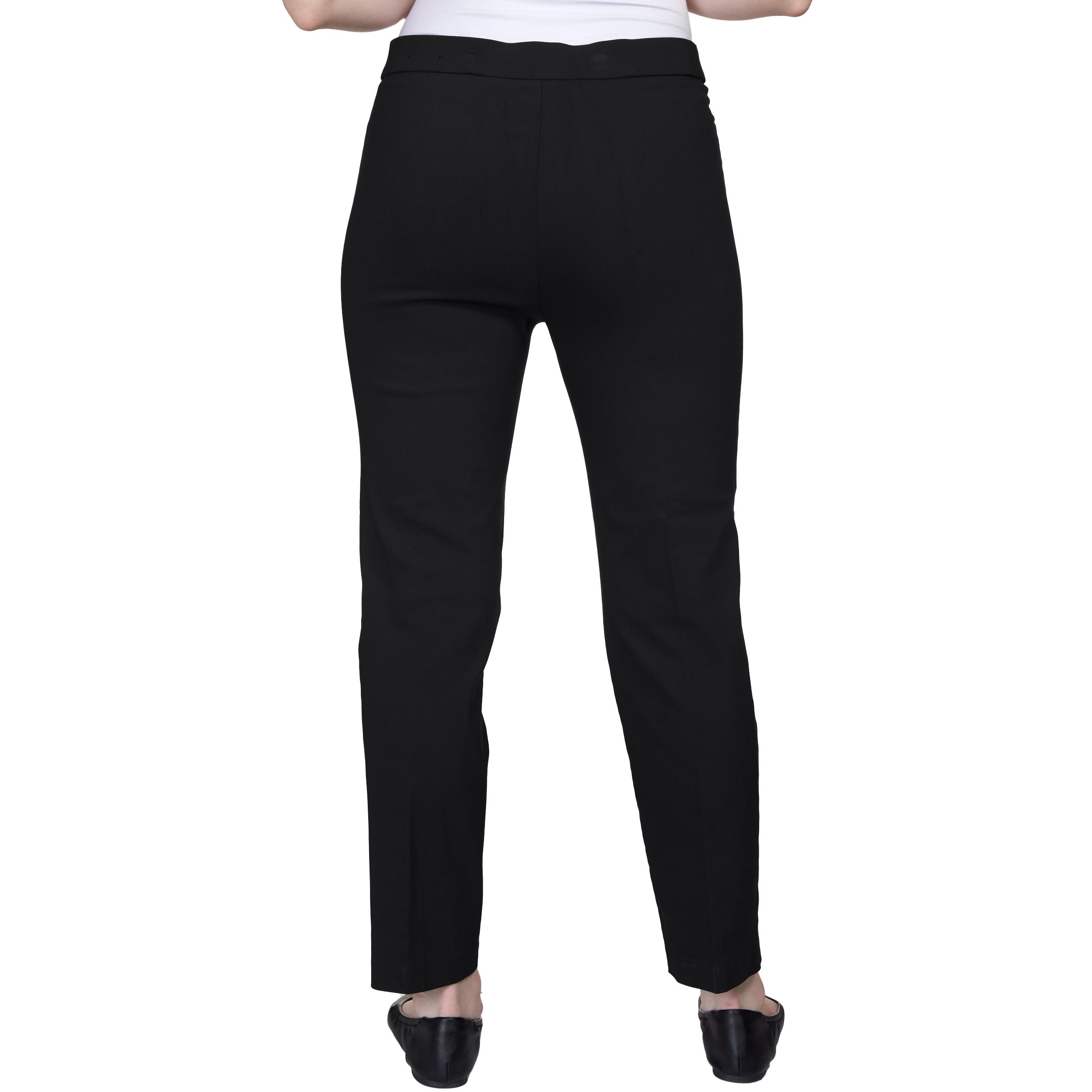 Alfred Dunner Petite Classic Allure Fit Proportioned Pant with Elastic Comfort Waistband Average Length Product Image
