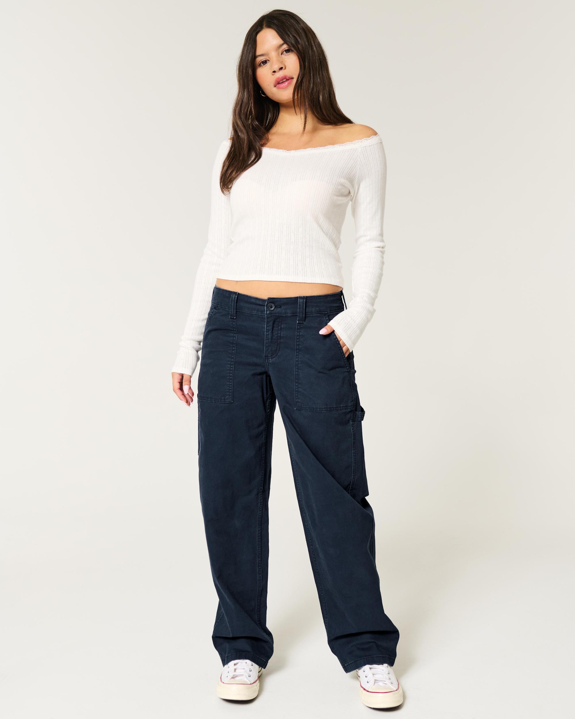 Low-Rise Tapered Baggy Carpenter Pants Product Image