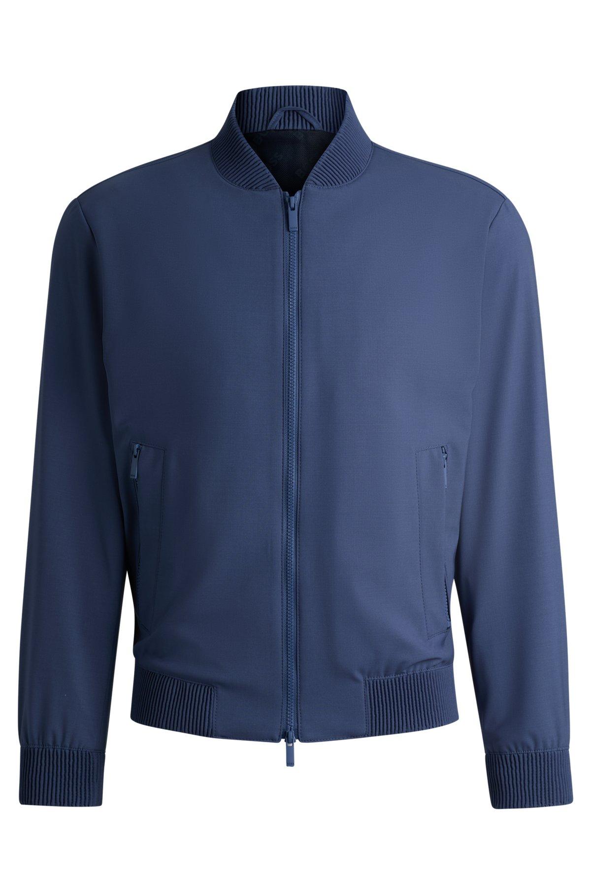 Slim-fit blouson jacket in wool blend Product Image