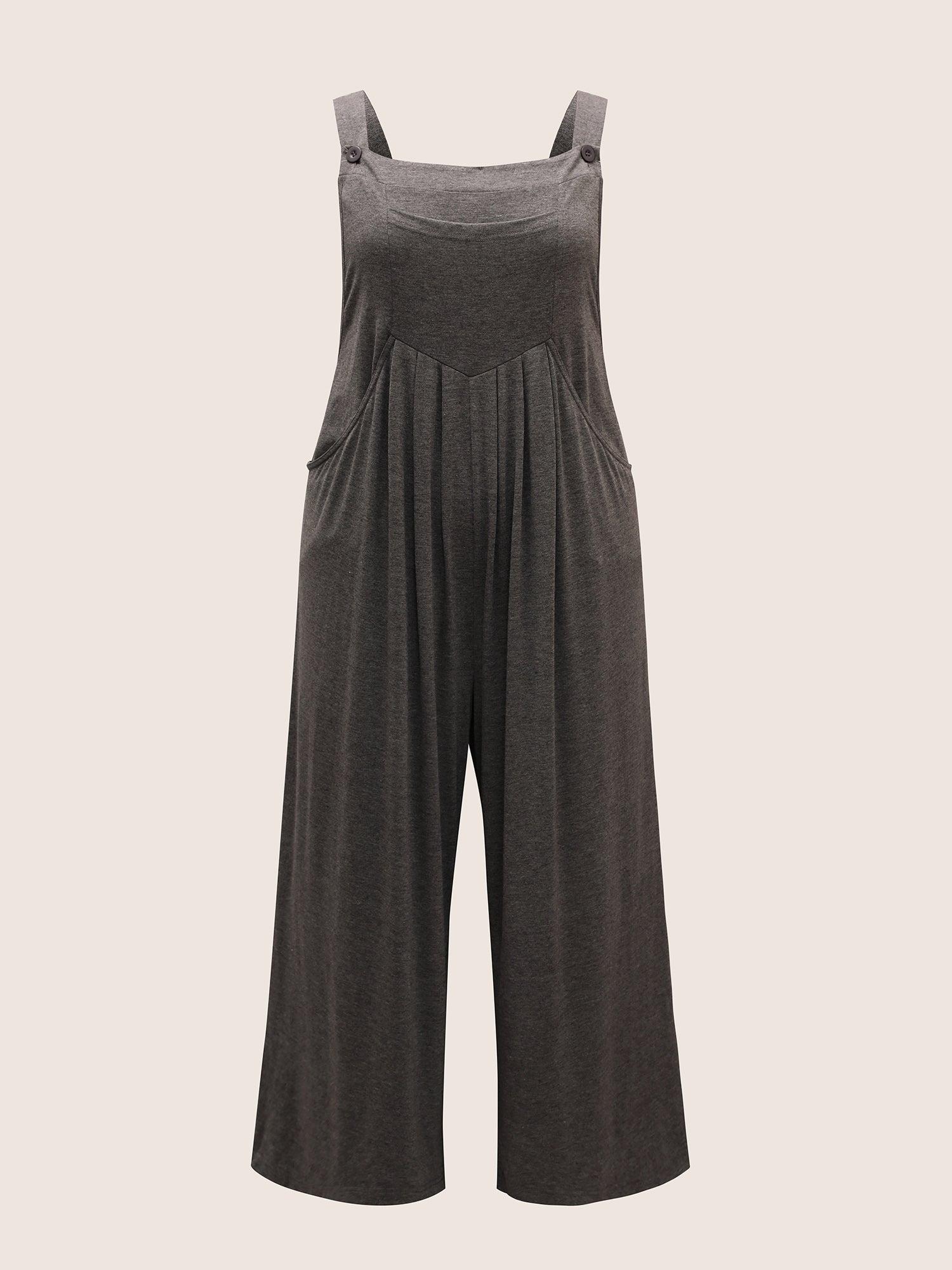 Supersoft Essentials Solid Pleated Pocket Jumpsuit Female Product Image