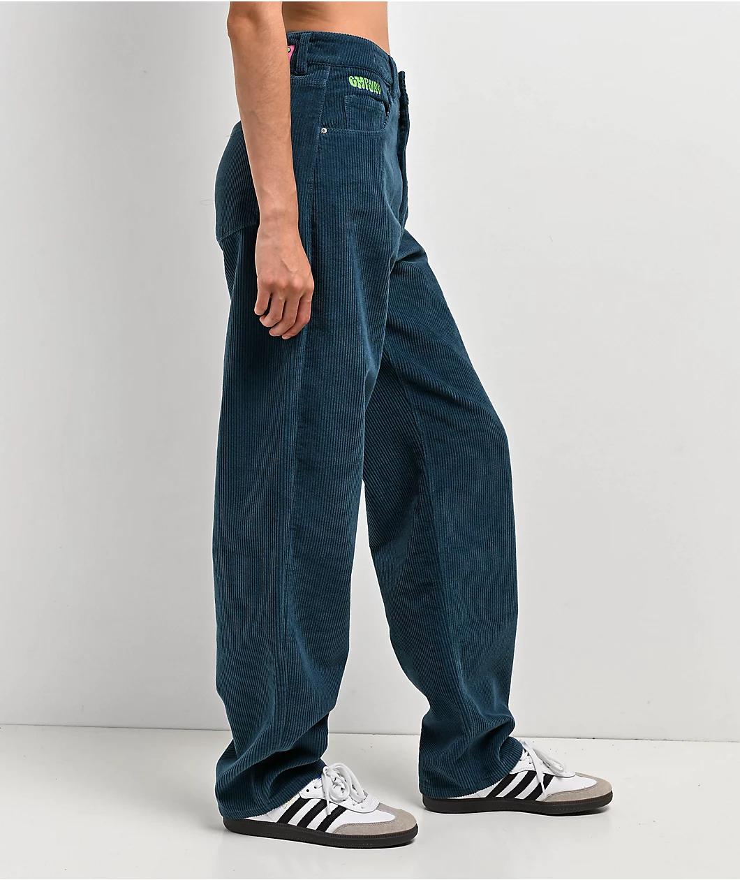 Empyre Tori Teal Corduroy Skate Pants Product Image