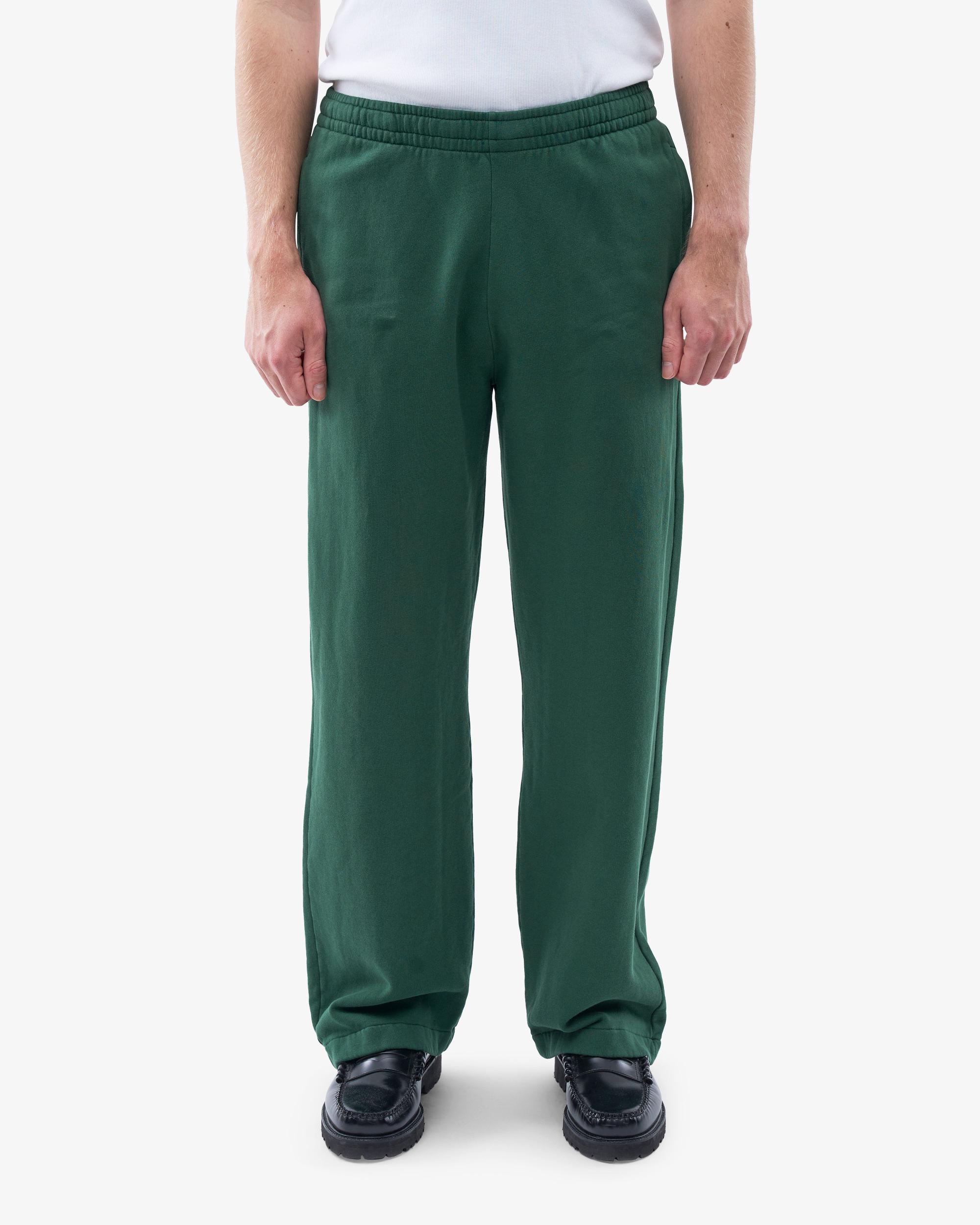 Organic Straight Leg Sweatpants - Emerald Green Product Image