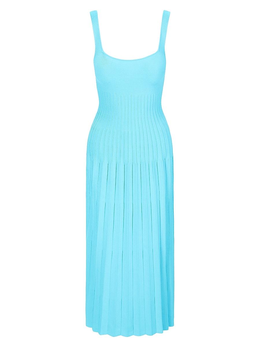 Womens Ellison Pleated Midi-Dress Product Image