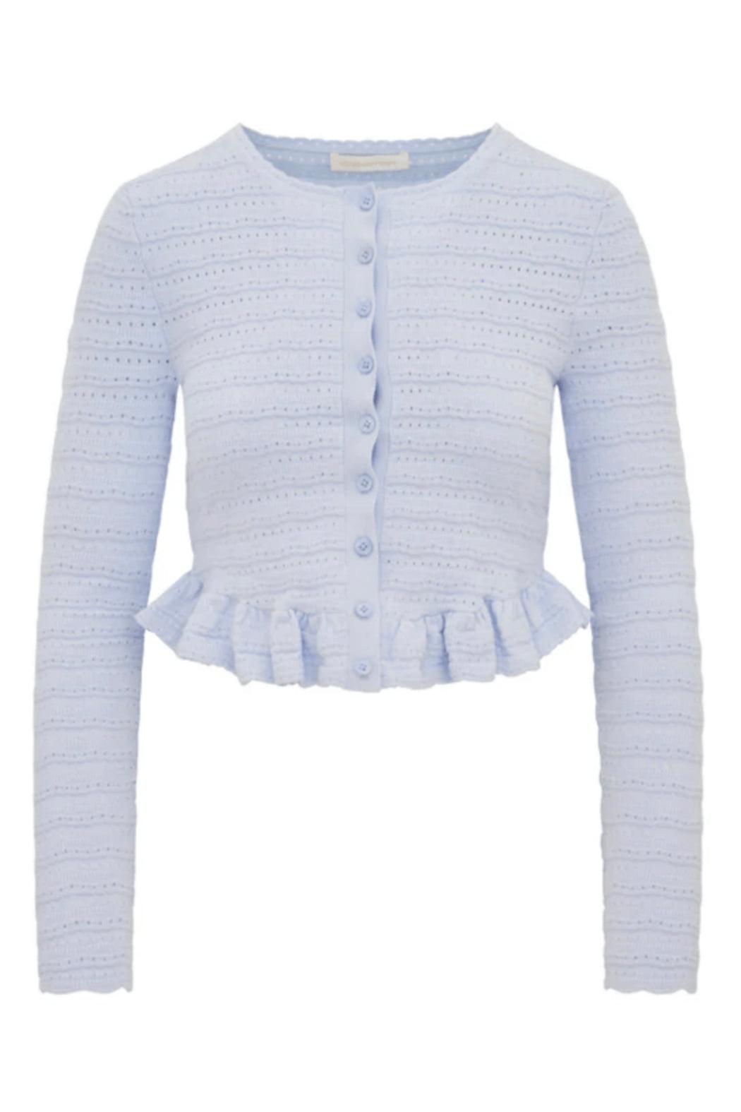 Rogan Pointelle Knit-Cardigan Product Image