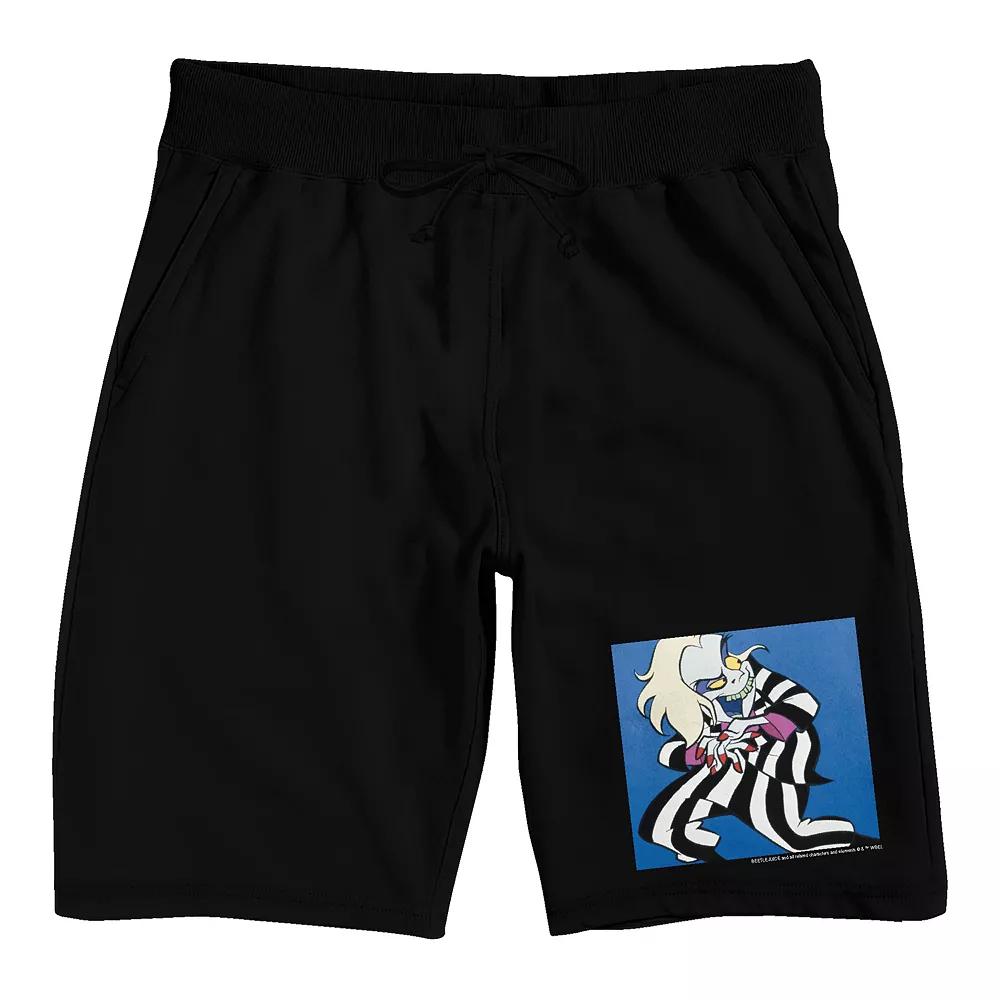 Men's Beetlejuice Blue Pajama Shorts,  Product Image