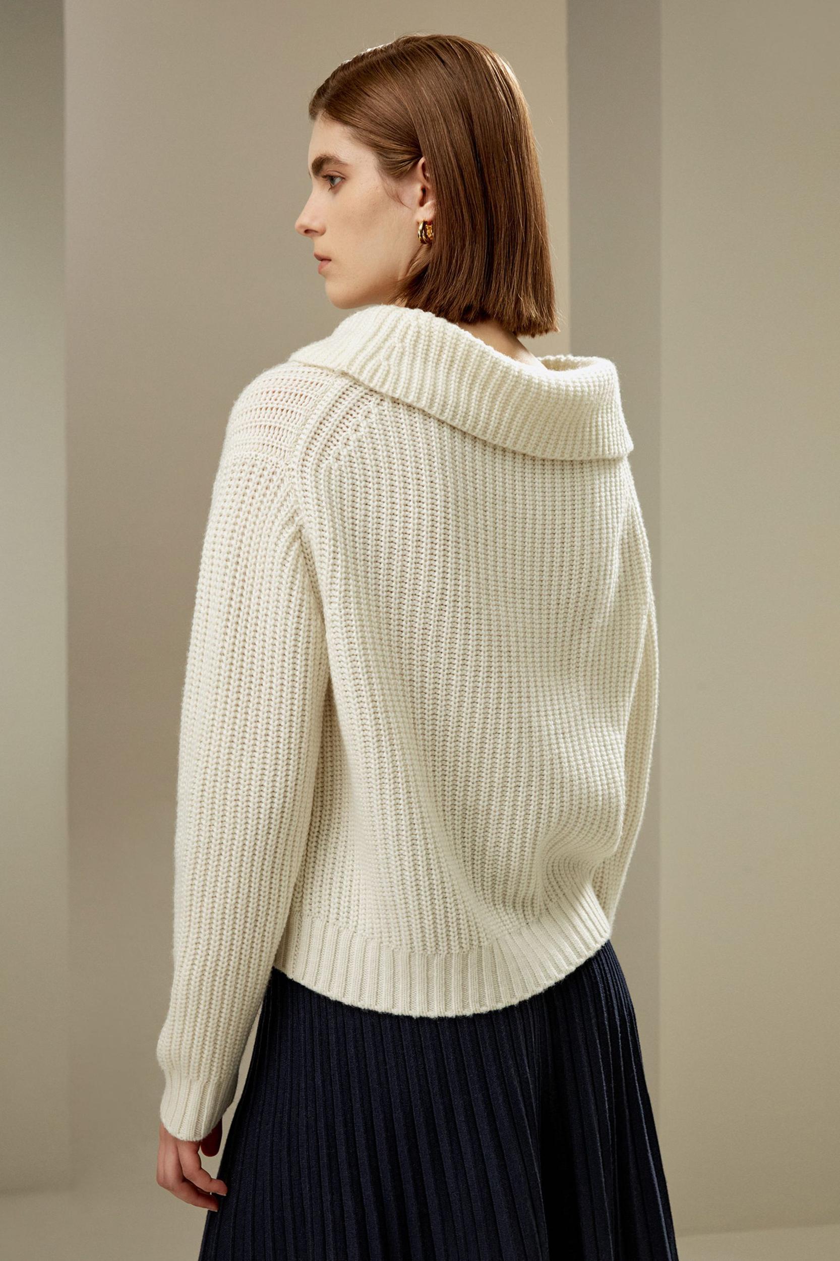 Wide Cowl Neck Sweater Product Image