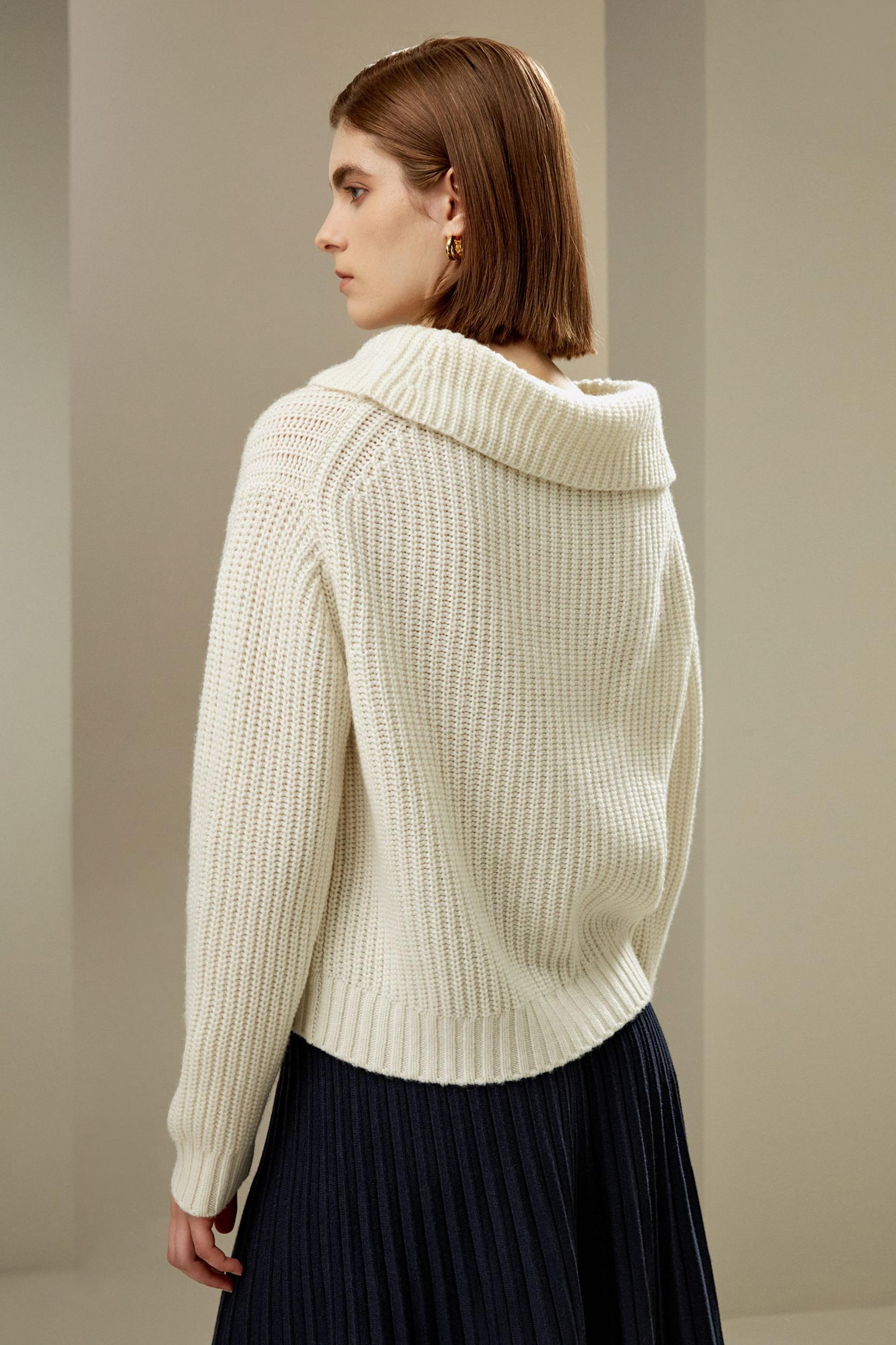 Wide Cowl Neck Sweater Product Image