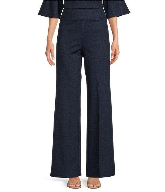 Jude Connally Elliott Stretch Knit Denim Coordinating Wide Leg Pull-On Pants Product Image