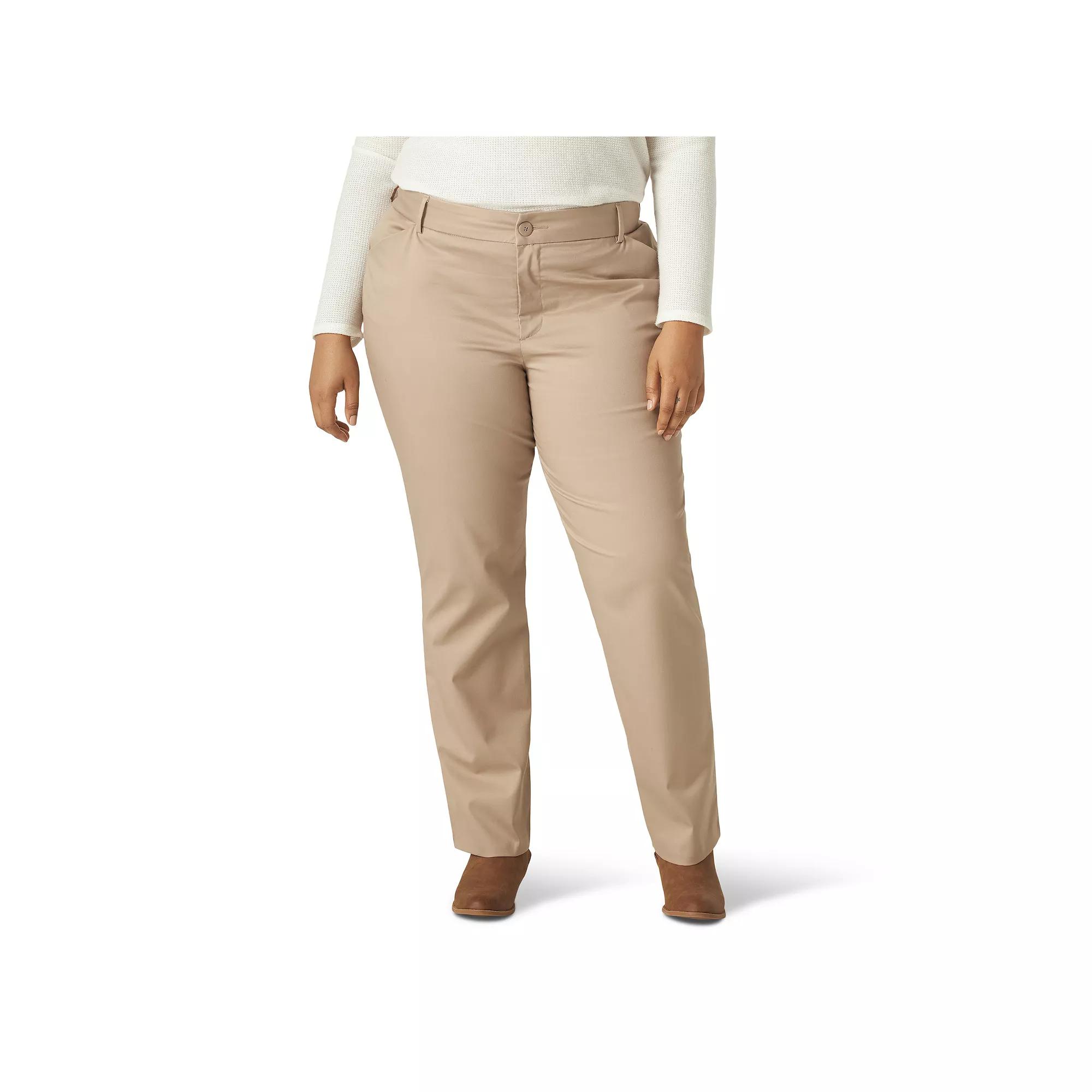 Plus Size Lee Wrinkle-Free Pants, Womens Product Image