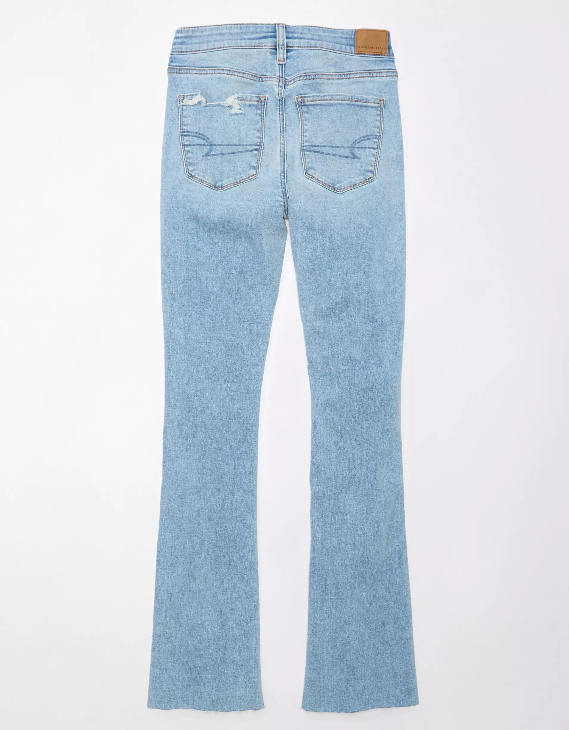 AE Next Level High-Waisted Ripped Skinny Kick Jean Product Image