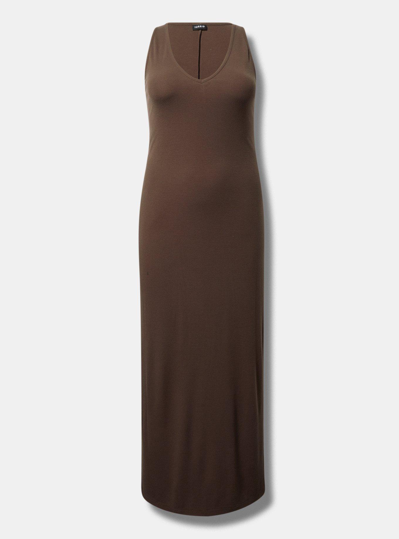 Side Slit Column Maxi Dress Product Image