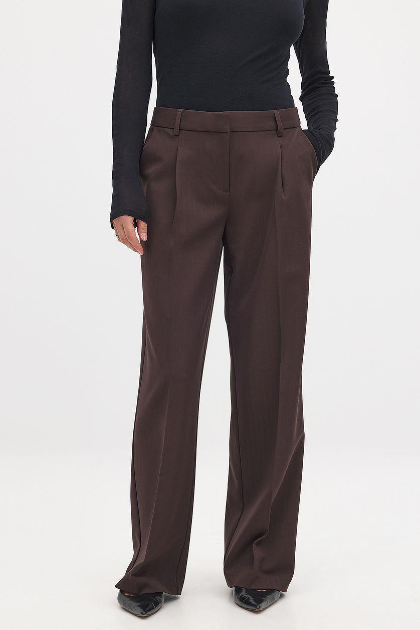 Wide Low Waist Suit Pants Product Image