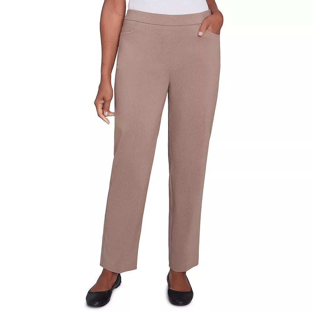 Women's Alfred Dunner Classic Balanced Short Length Pants, Size: 14 Short, Fawn Grey Product Image