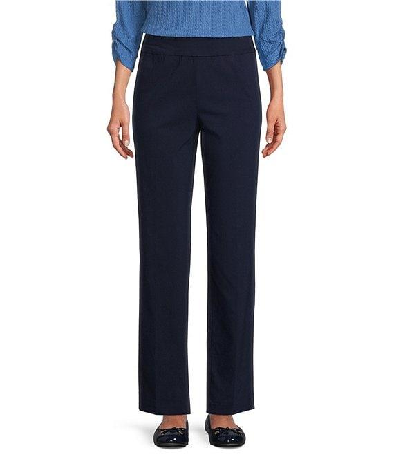 Allison Daley Petite Size Stretch Pull-On Straight Leg Pants Product Image