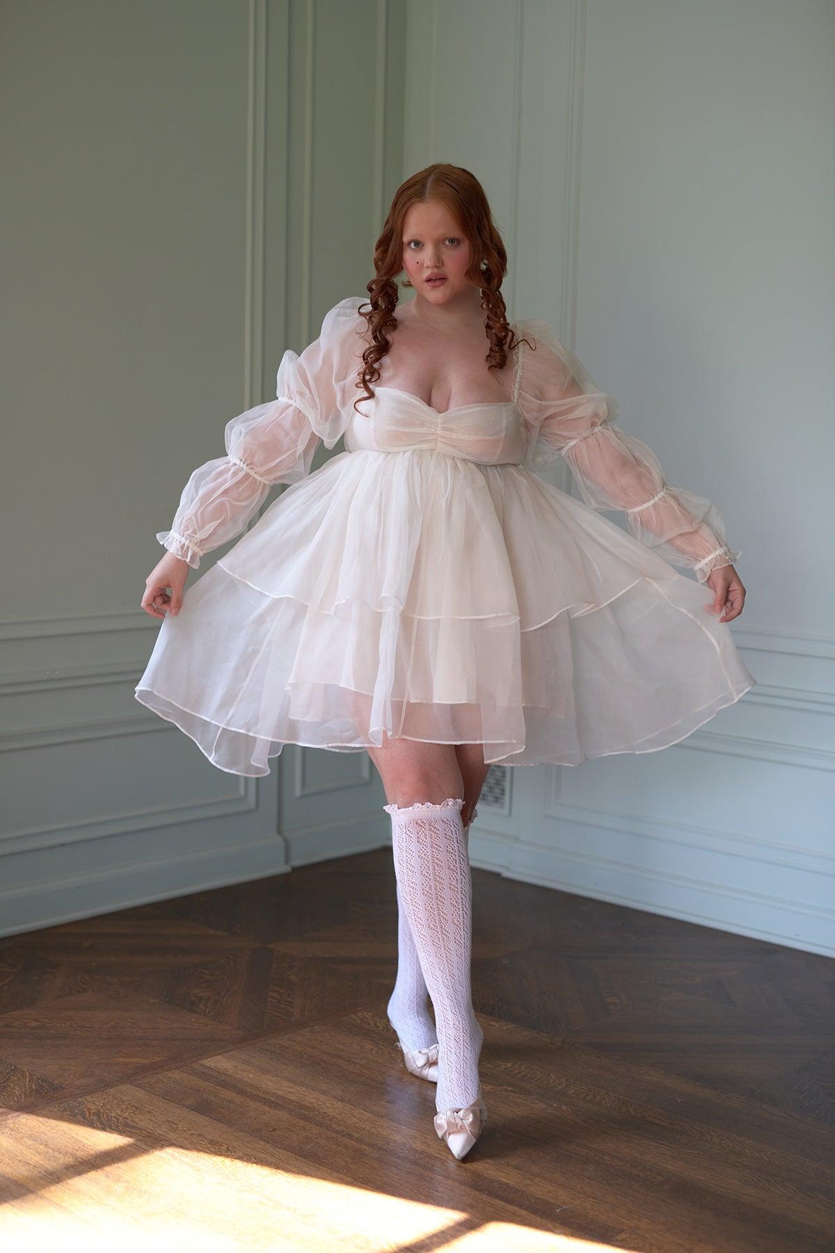 The Silk Gauze Ivory Moonlight Dress Product Image