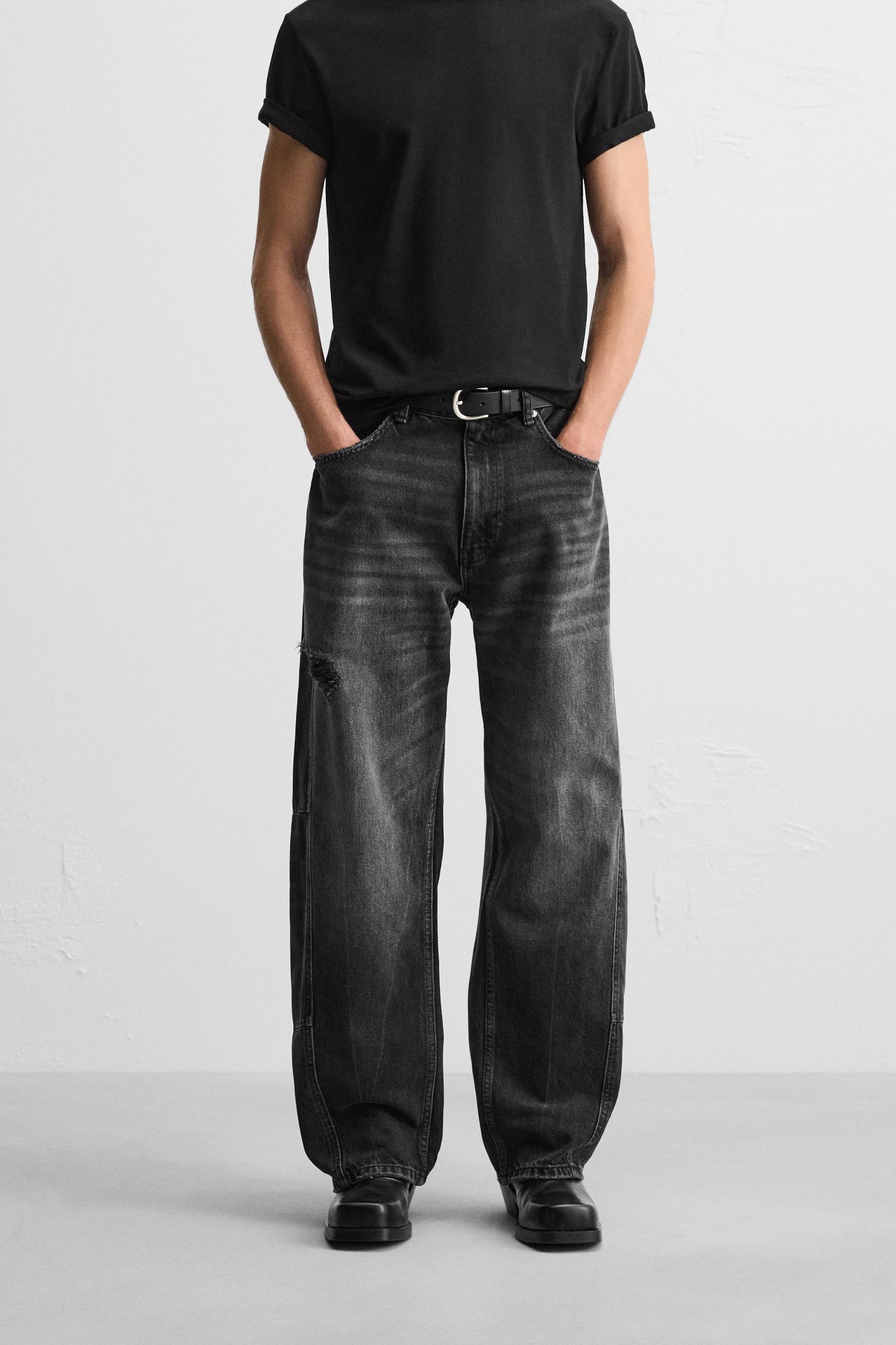 BAGGY FIT JEANS WITH SEAMS Product Image