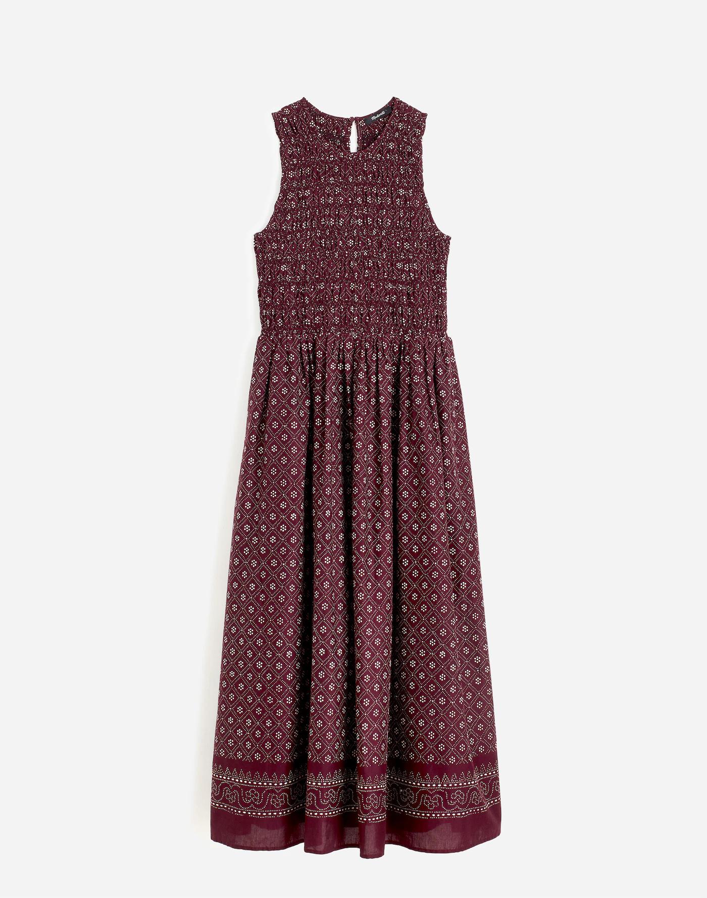 The Melody Smocked Midi Dress in Daisy Print Product Image