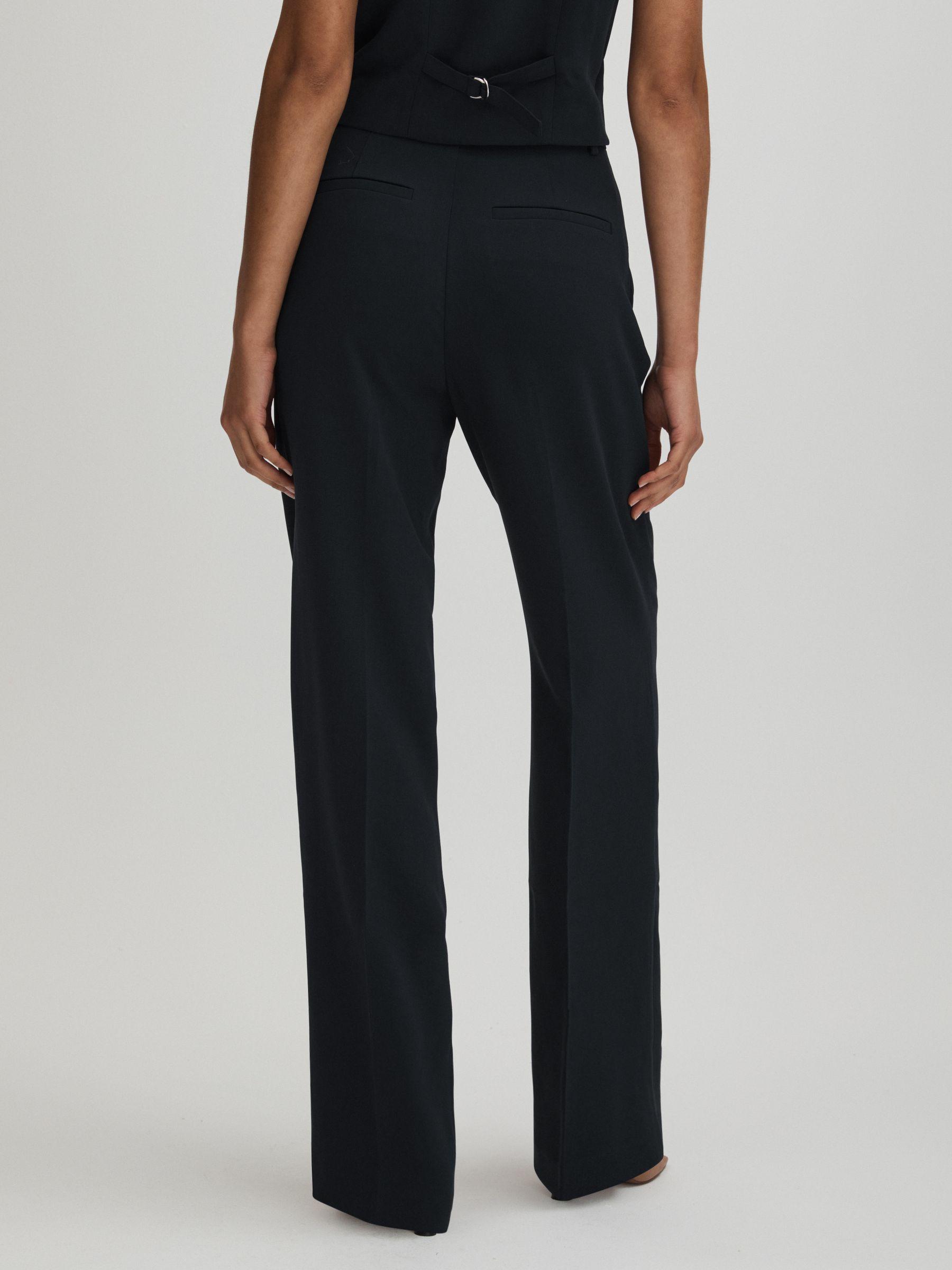 Good American High Rise Pleat Front Trousers in Navy Product Image