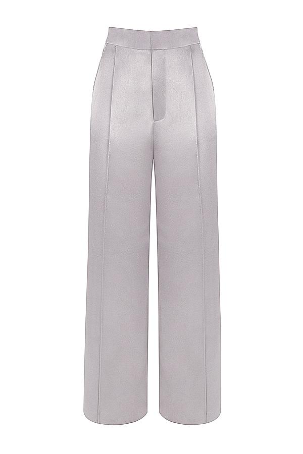 Alivia  grey satin trousers - sale Product Image