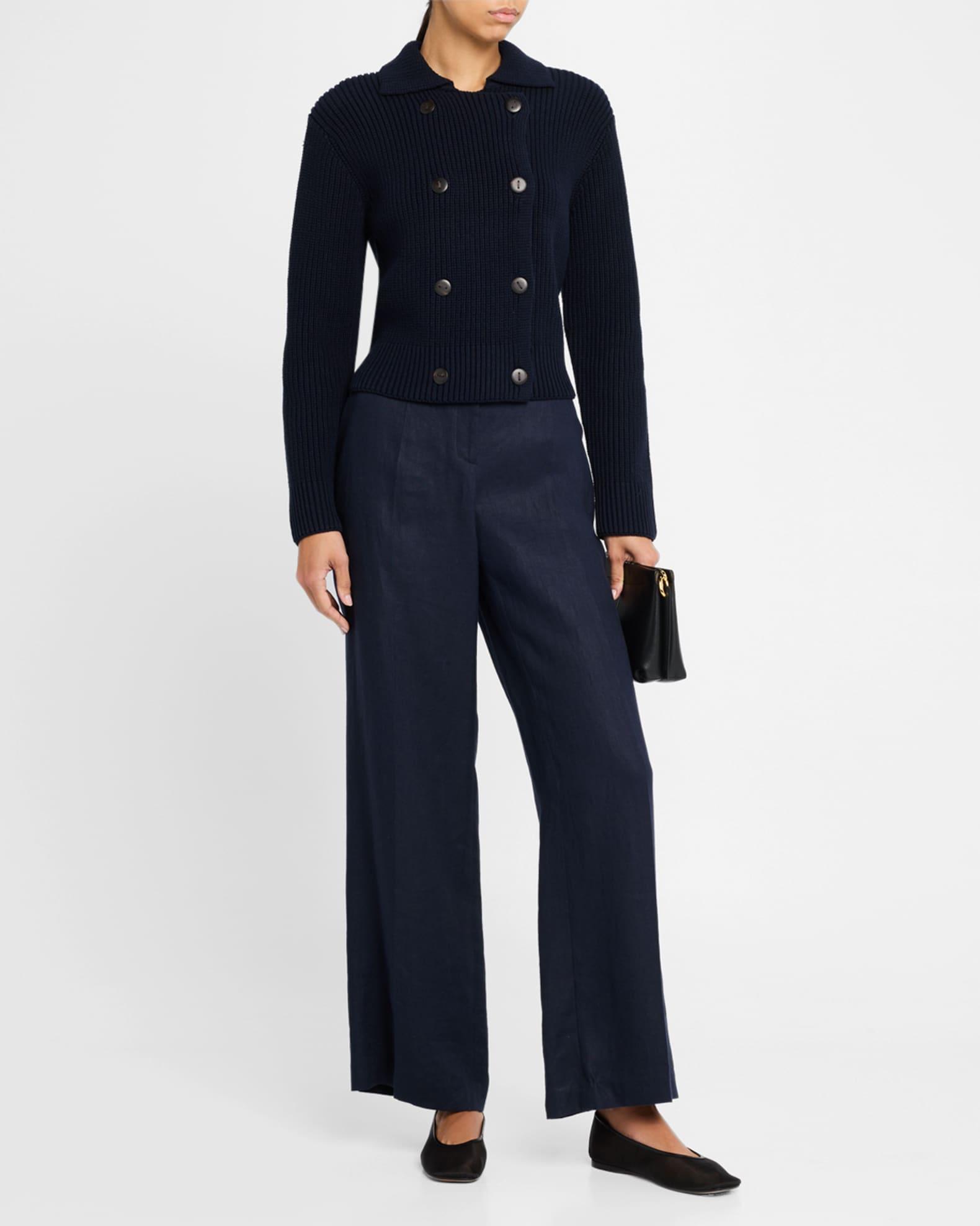 Double-Breasted Sweater Jacket Product Image