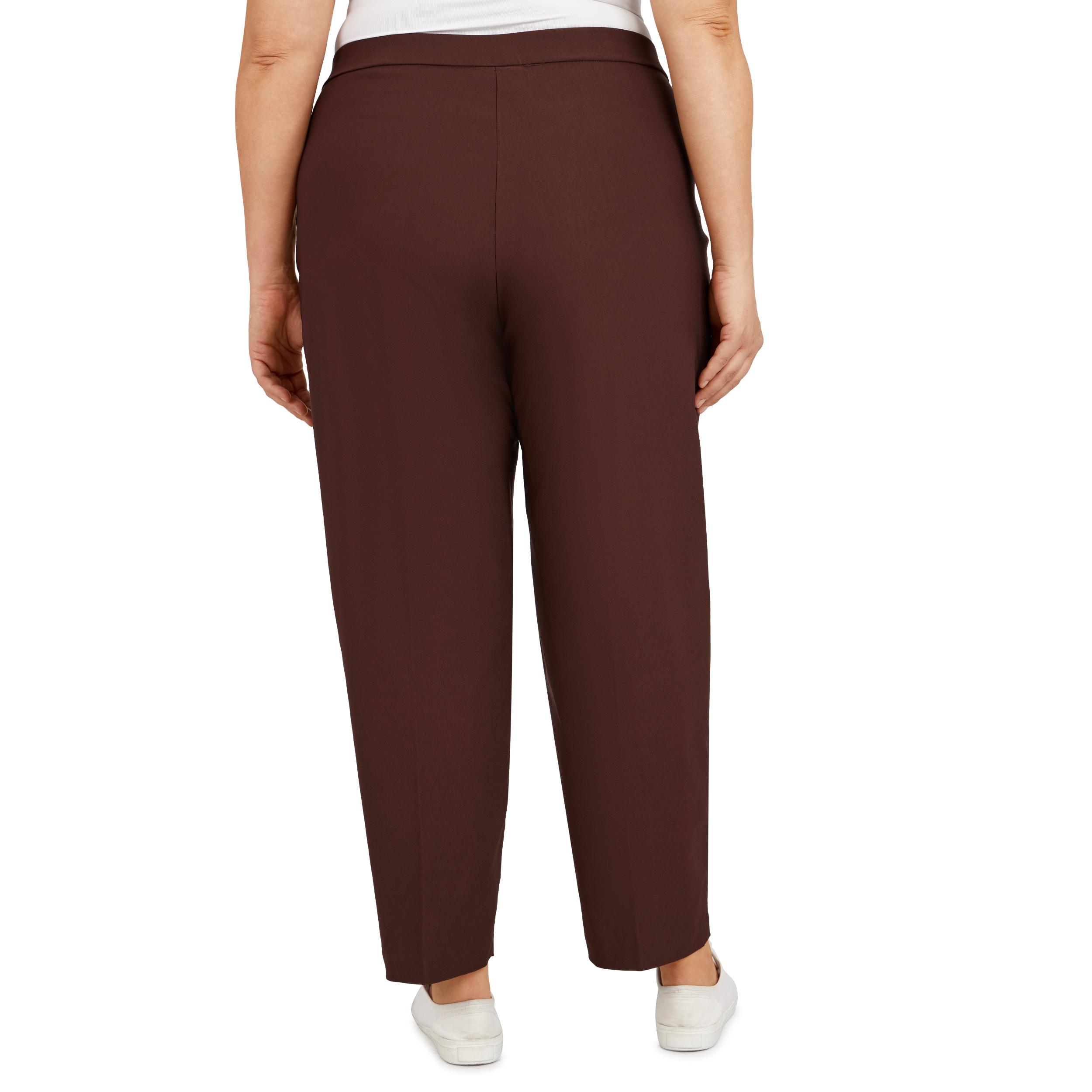 Alfred Dunner Plus Classic Allure Fit Proportioned Pant with Elastic Comfort Waistband Short Length Product Image