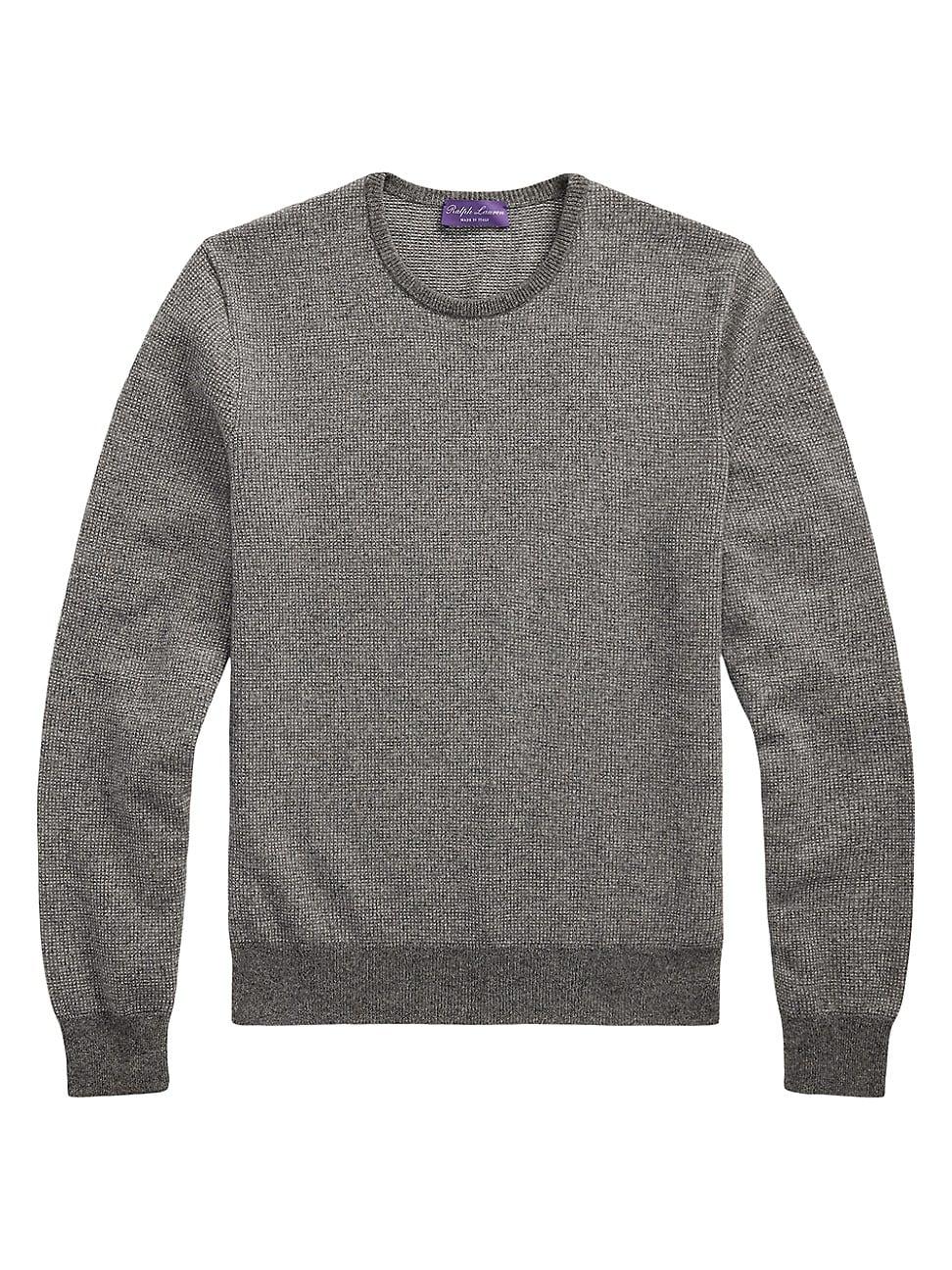 Mens Birdseye Jacquard-Knit Cashmere Sweater Product Image