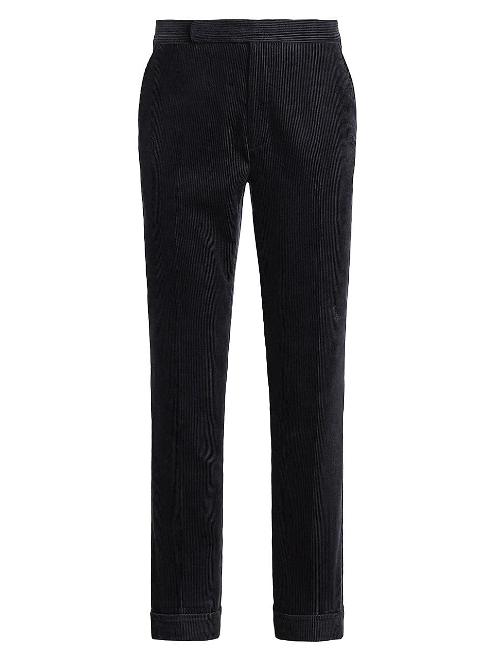 Mens Corduroy Mid-Rise Straight-Leg Pants Product Image
