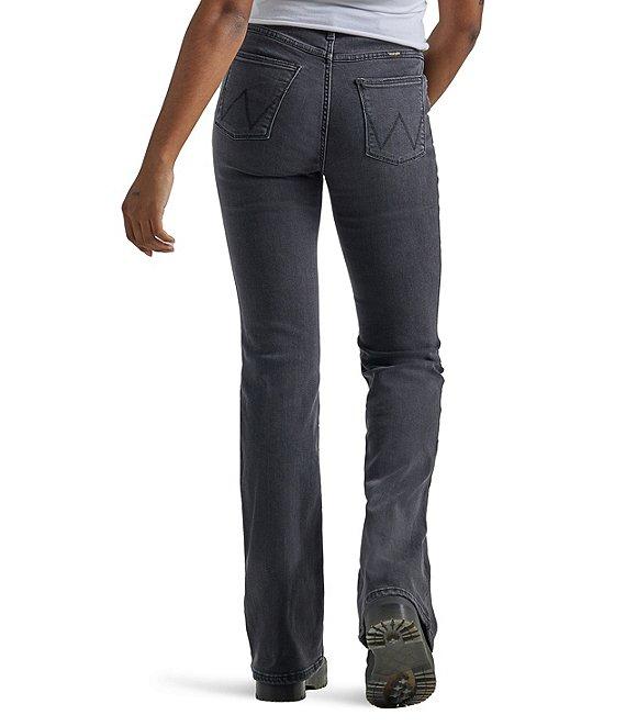 Wrangler® High Rise Fierce Flare Black Denim Jeans Product Image