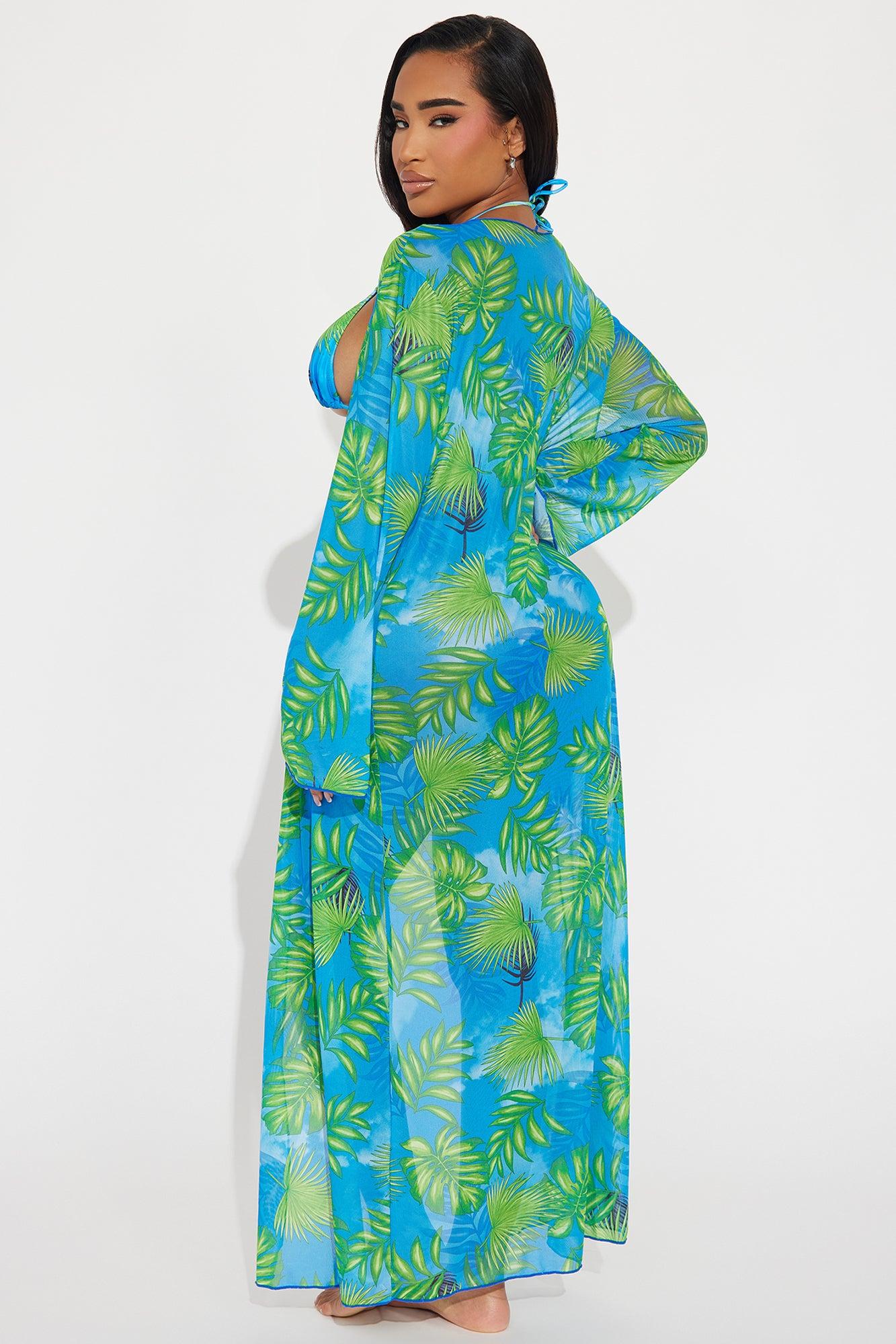 Cathy 3 Piece Bikini Set - Blue/combo Product Image