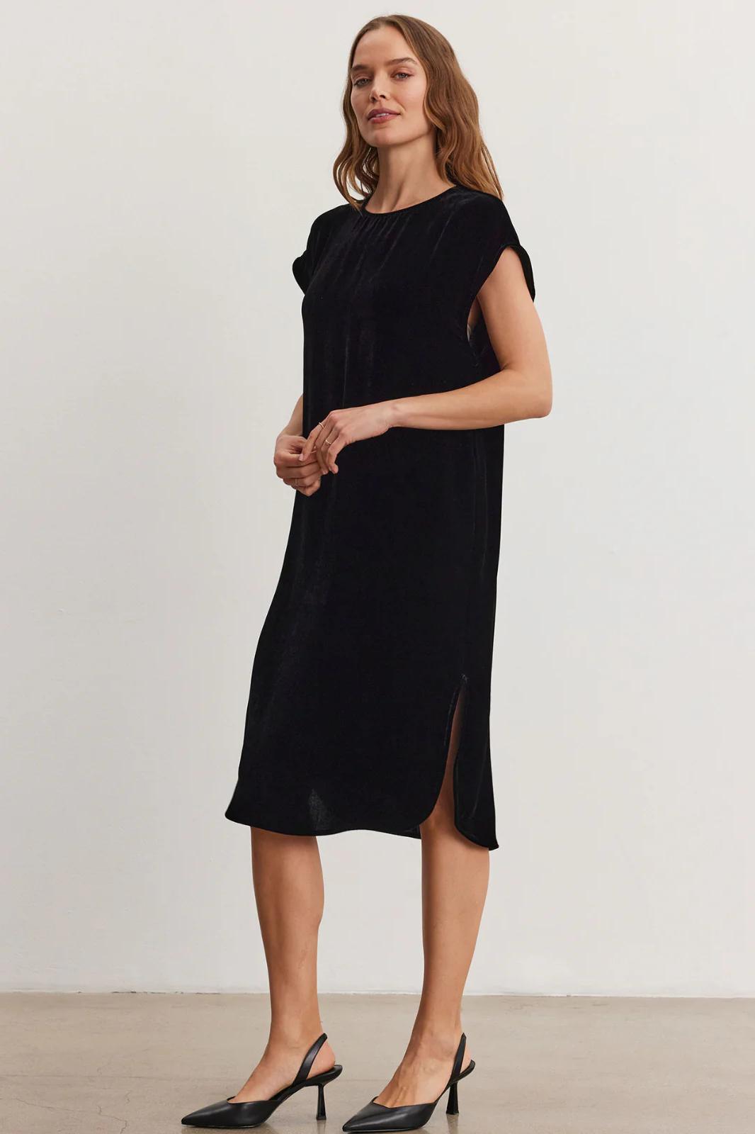 Harper Silk Velvet Dress Product Image