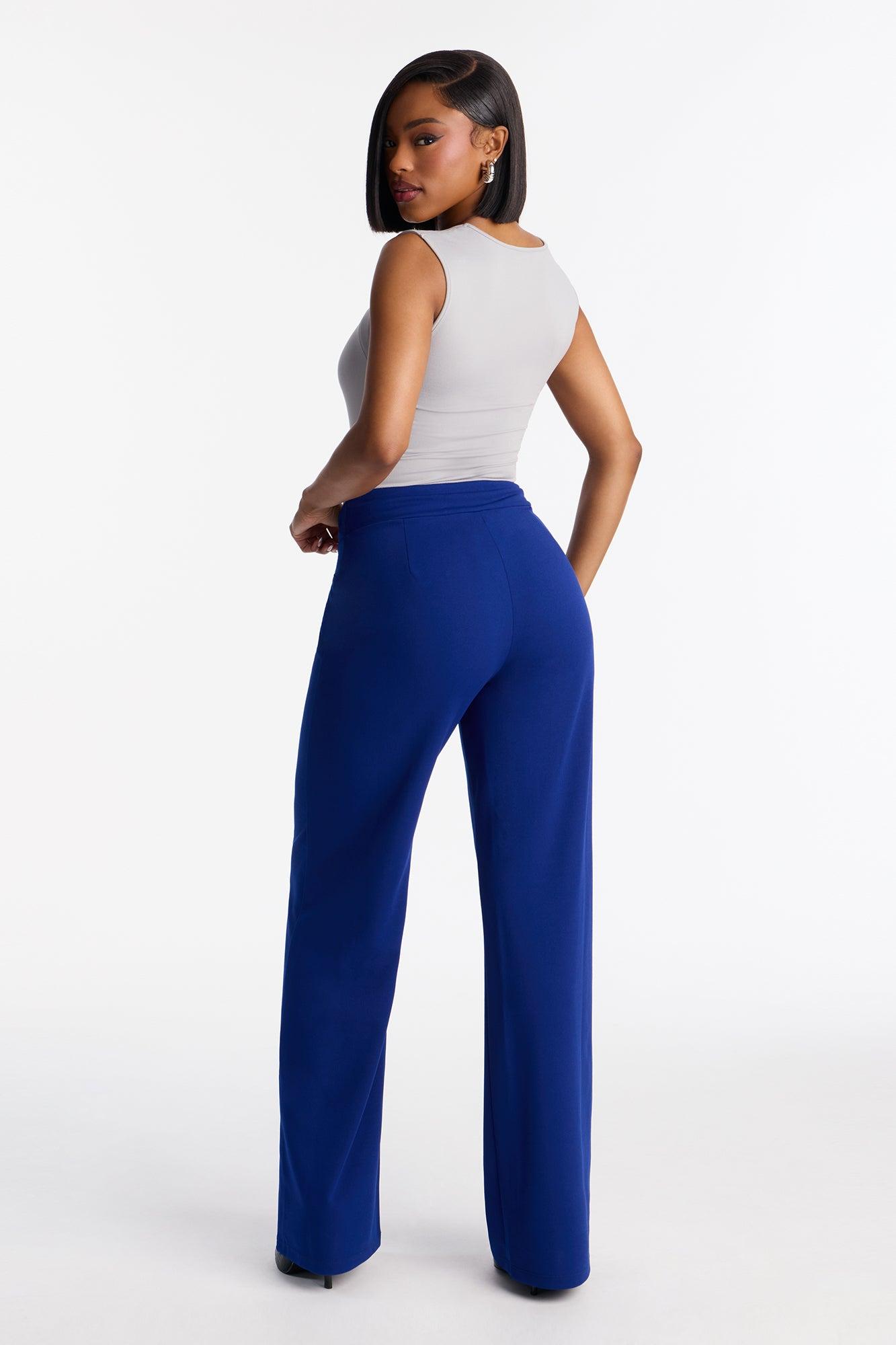 Office Tea Straight Leg Trouser Pant - Royal Female Product Image
